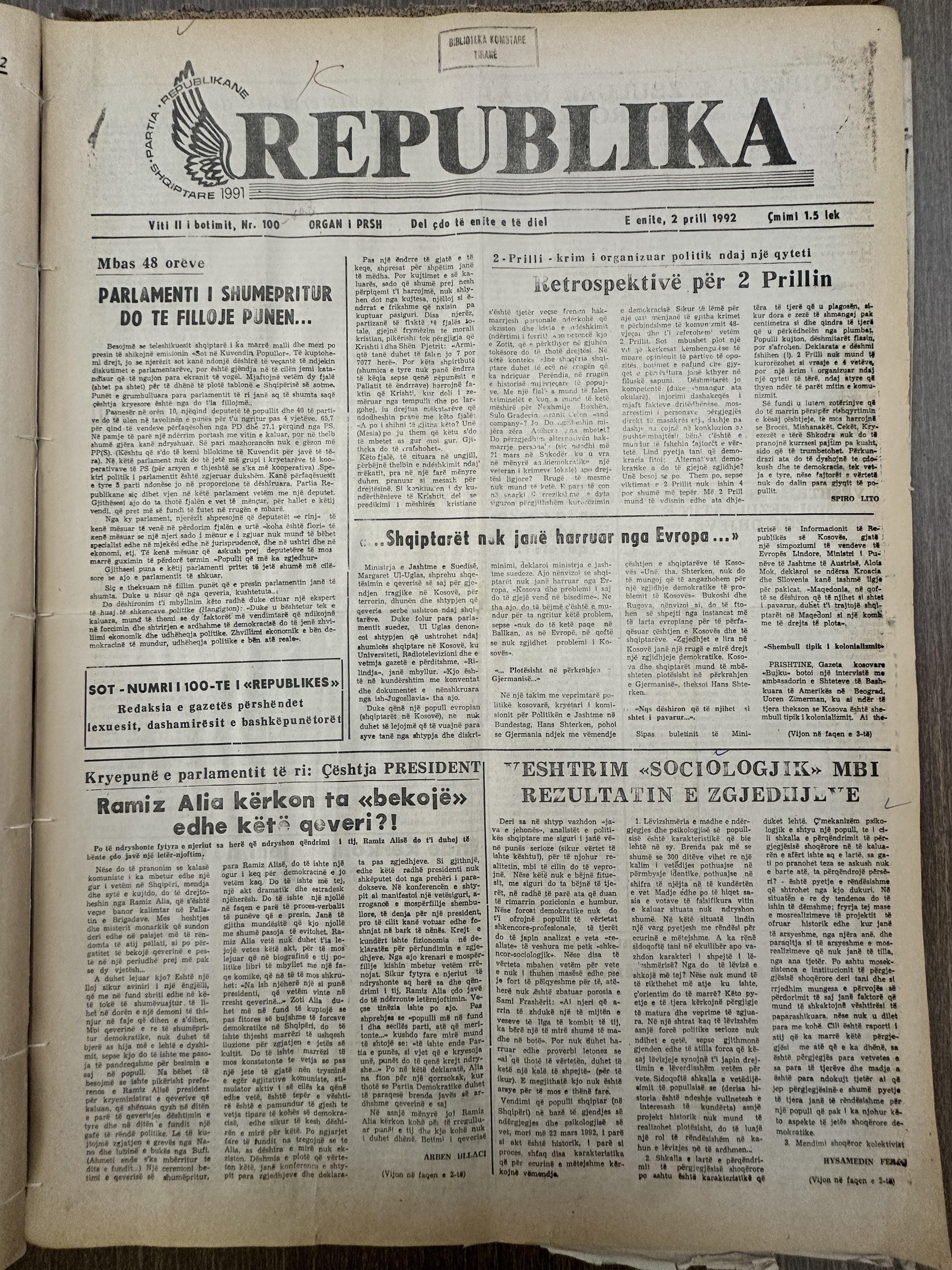 Original newspaper scan