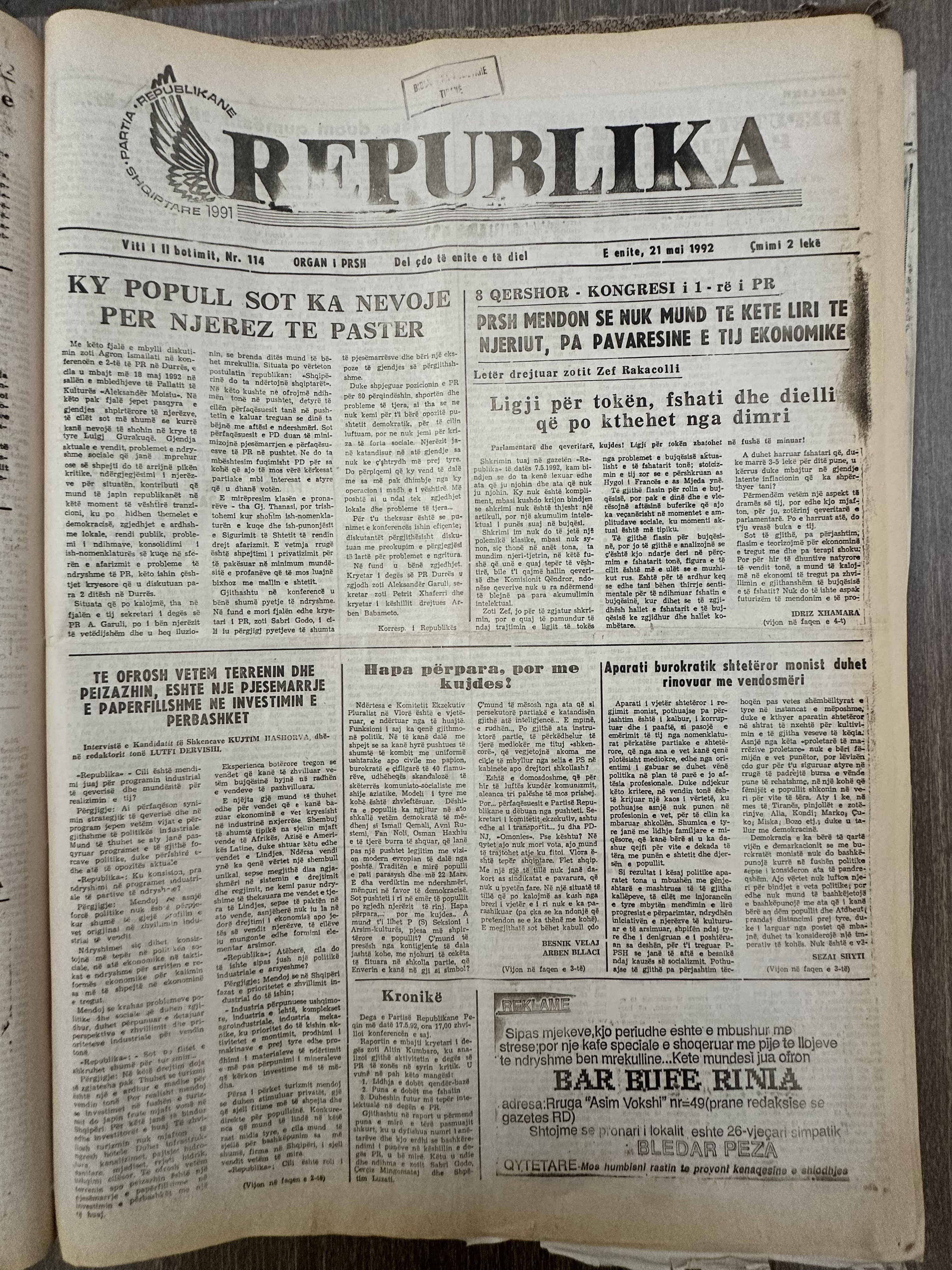 Original newspaper scan