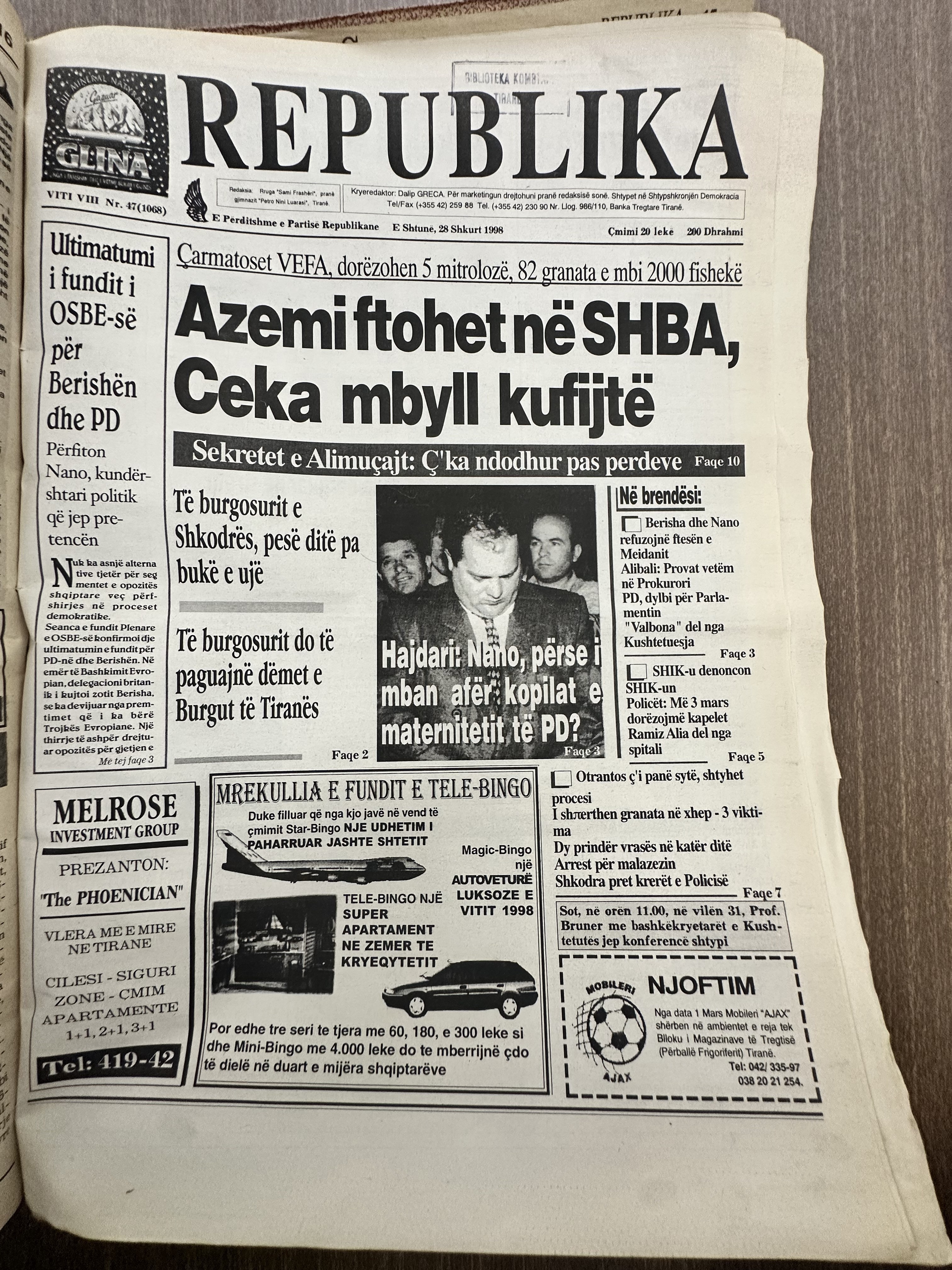 Original newspaper scan