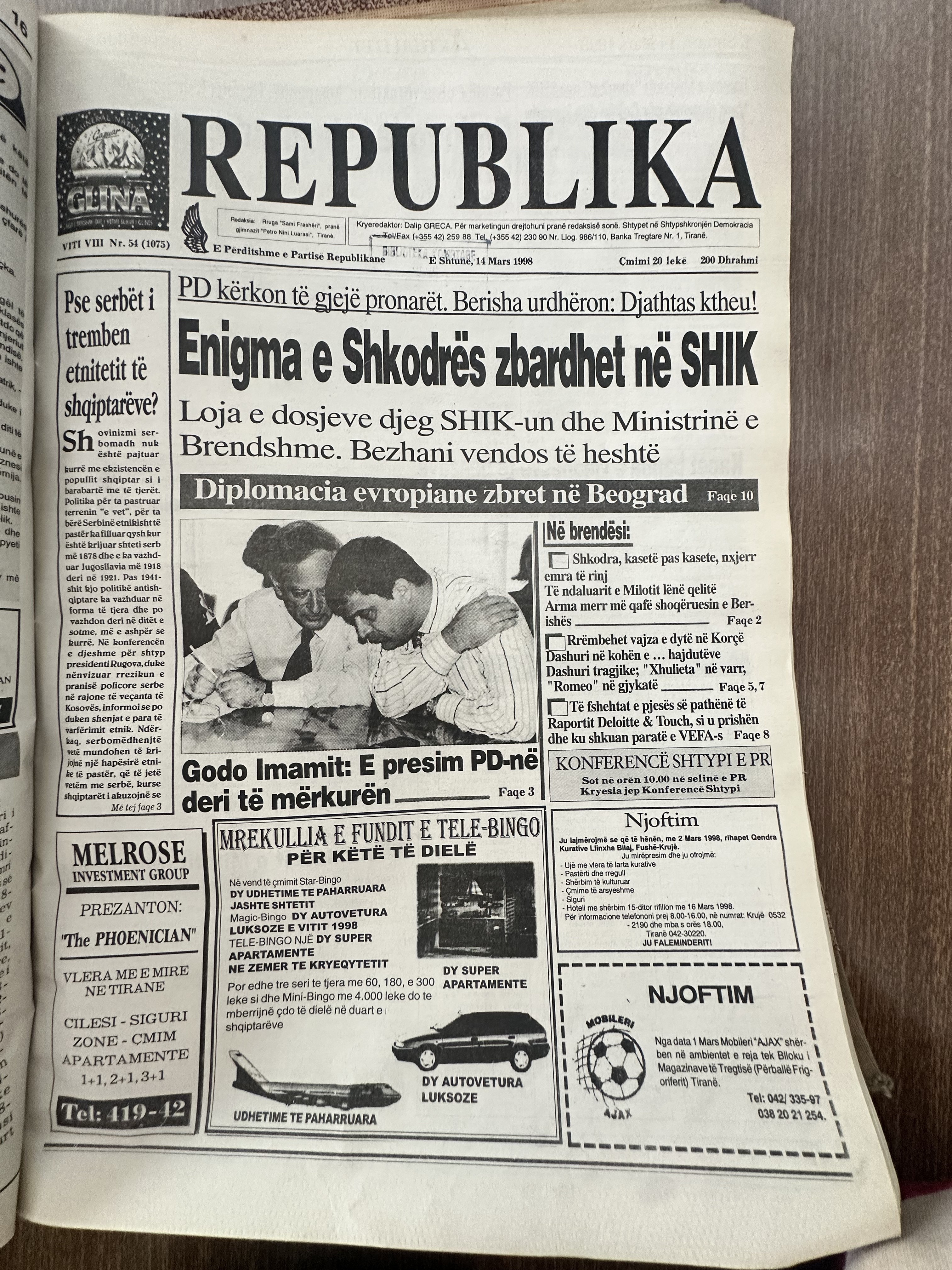 Original newspaper scan