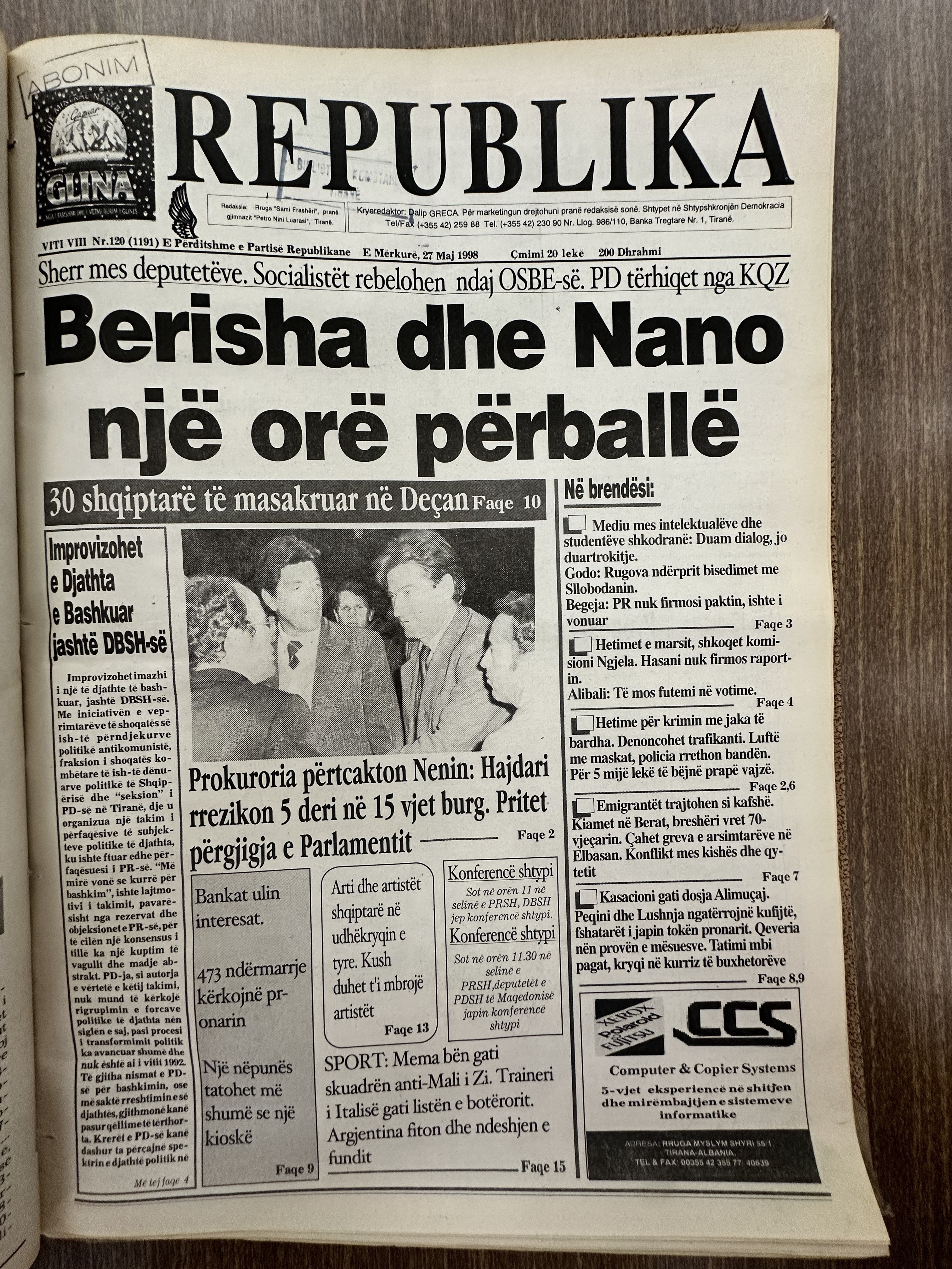 Original newspaper scan