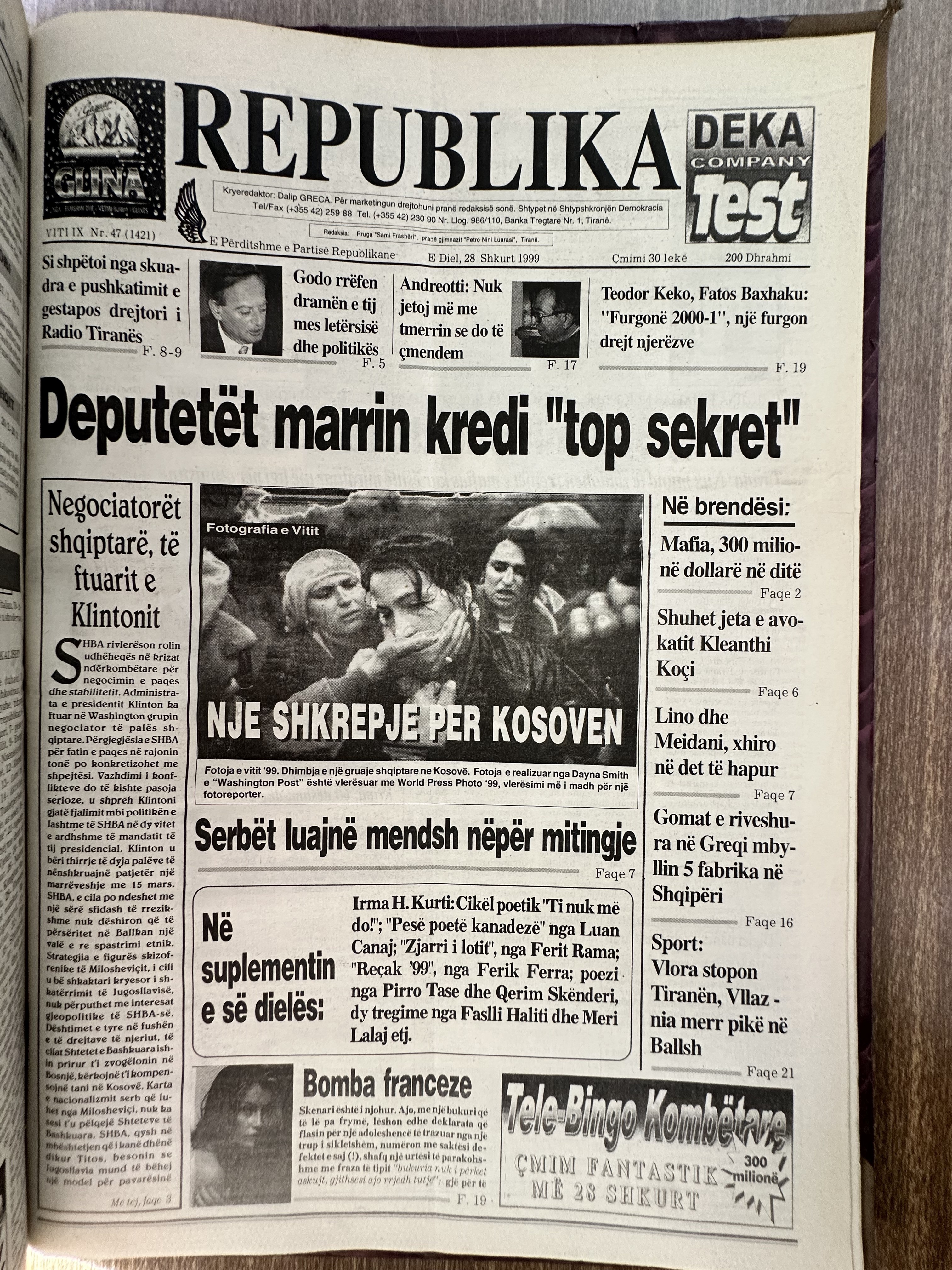 Original newspaper scan