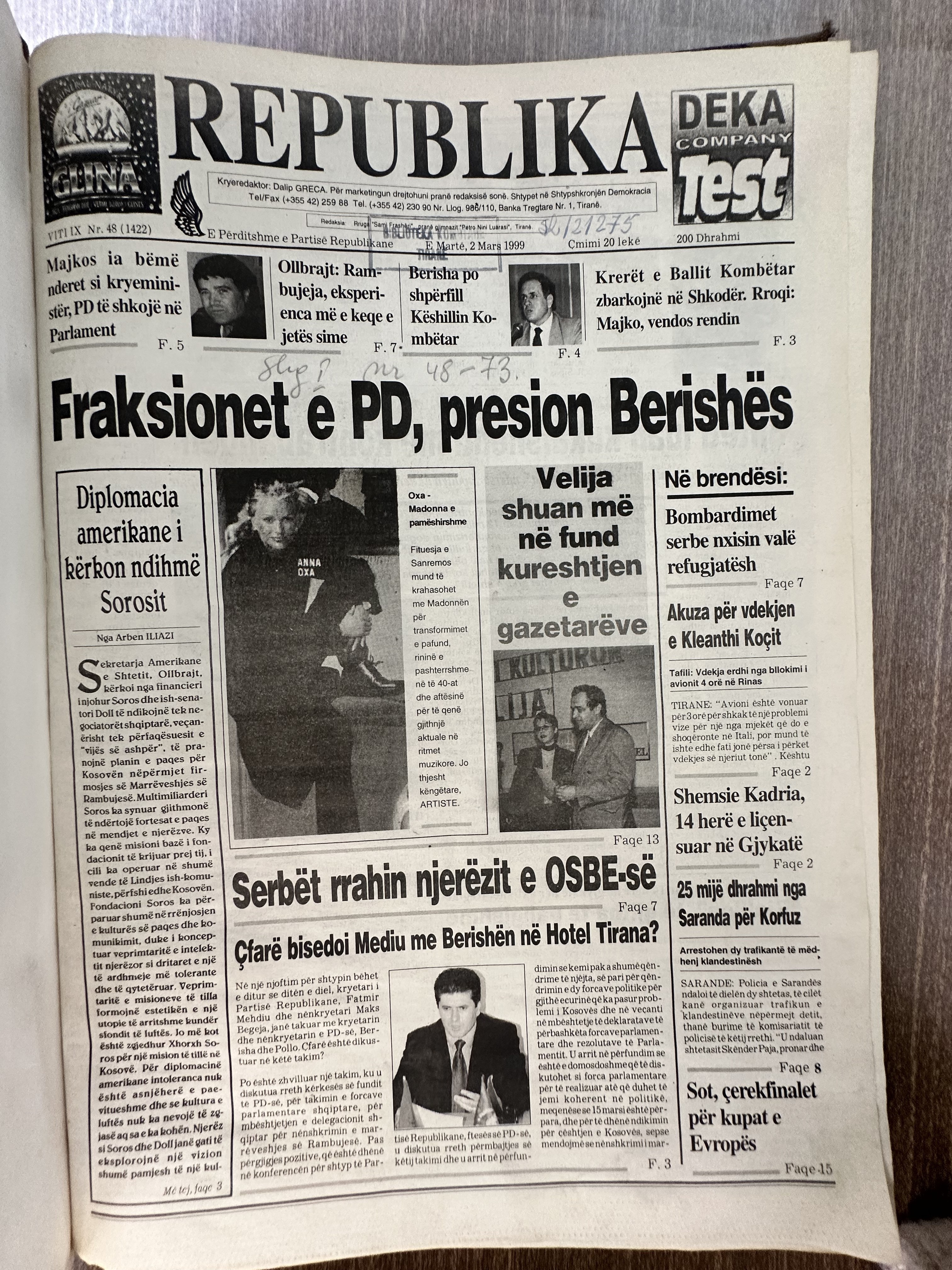 Original newspaper scan