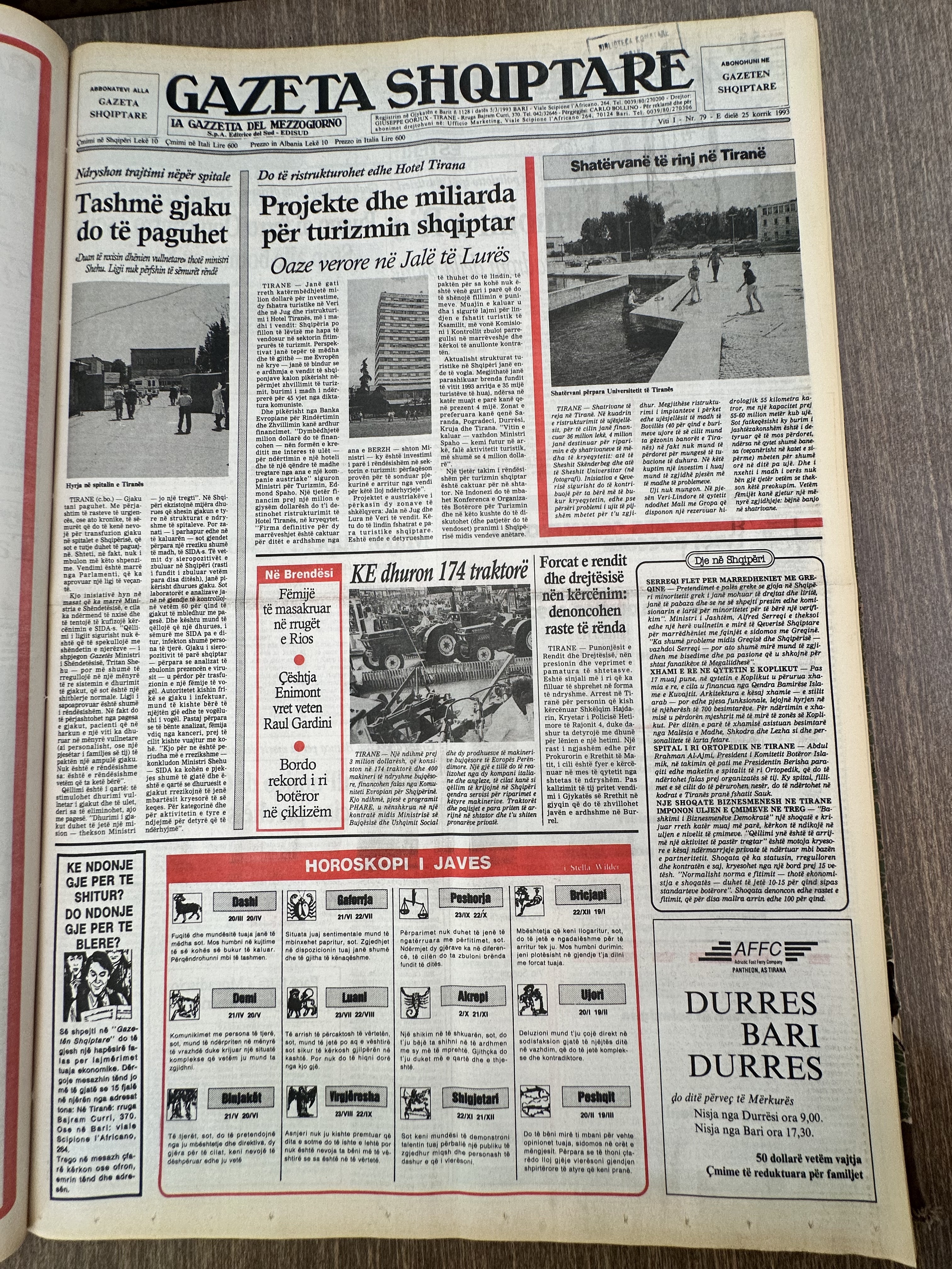 Gazeta Shqiptare 1993-07-25