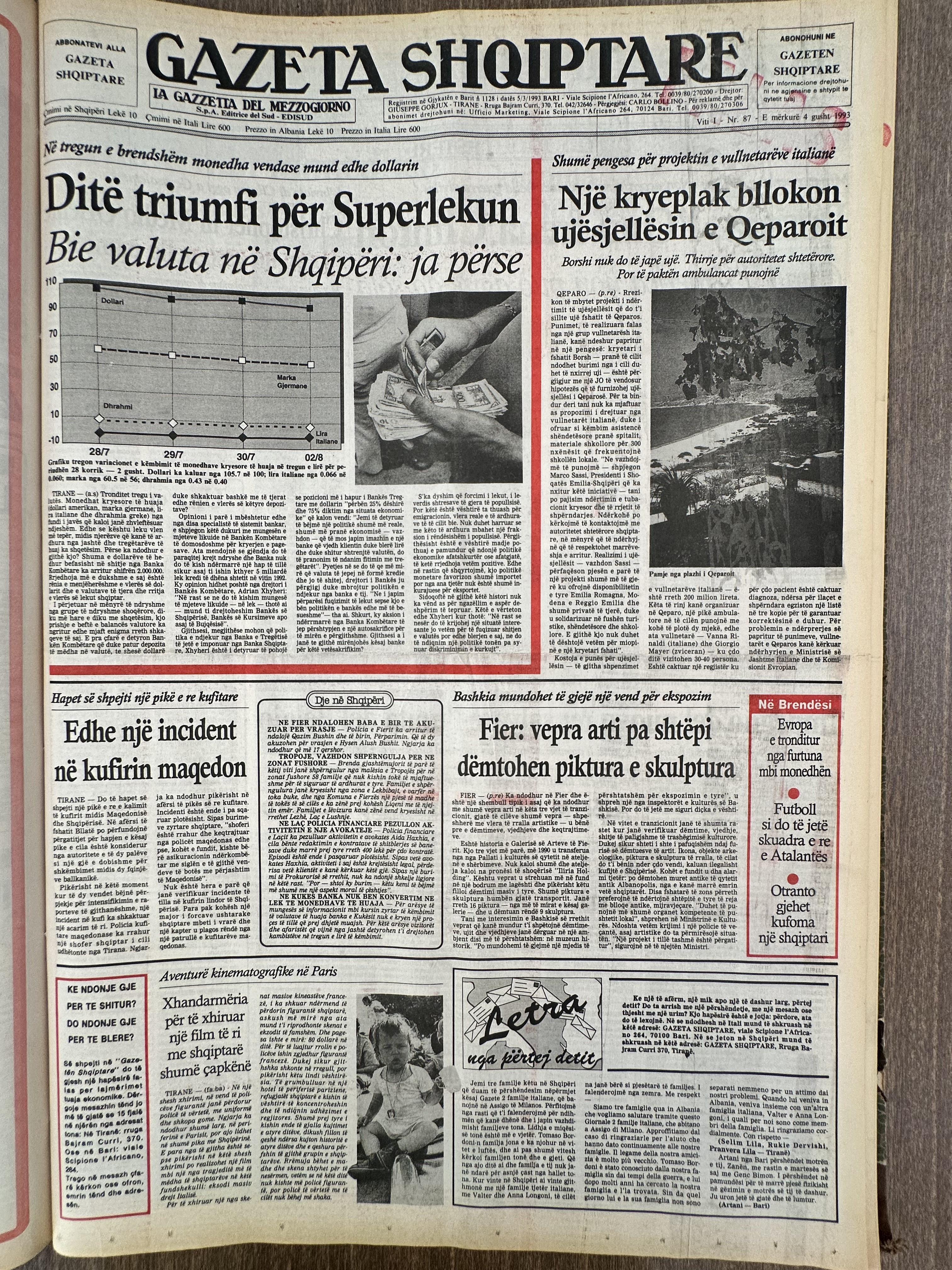 Gazeta Shqiptare 1993-08-04
