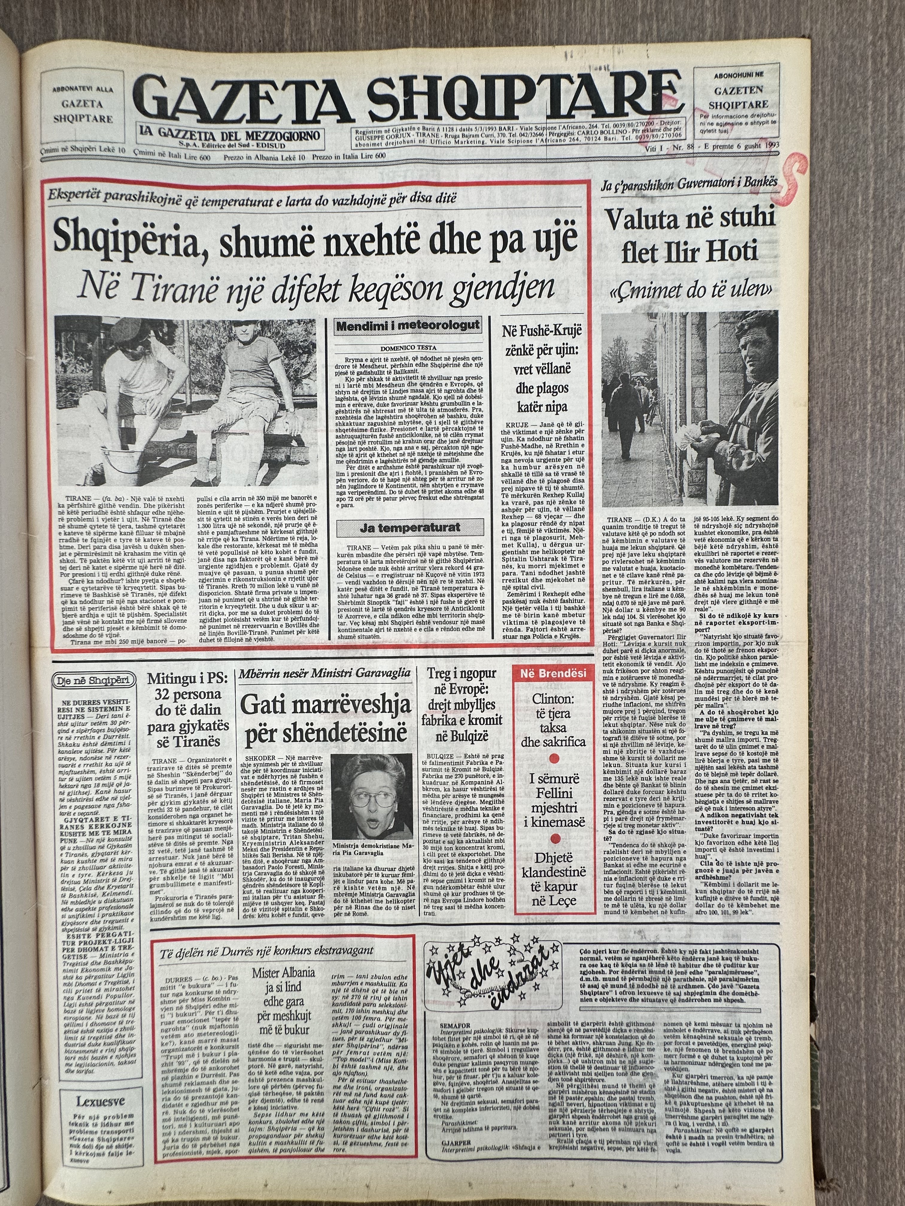 Gazeta Shqiptare 1993-08-06