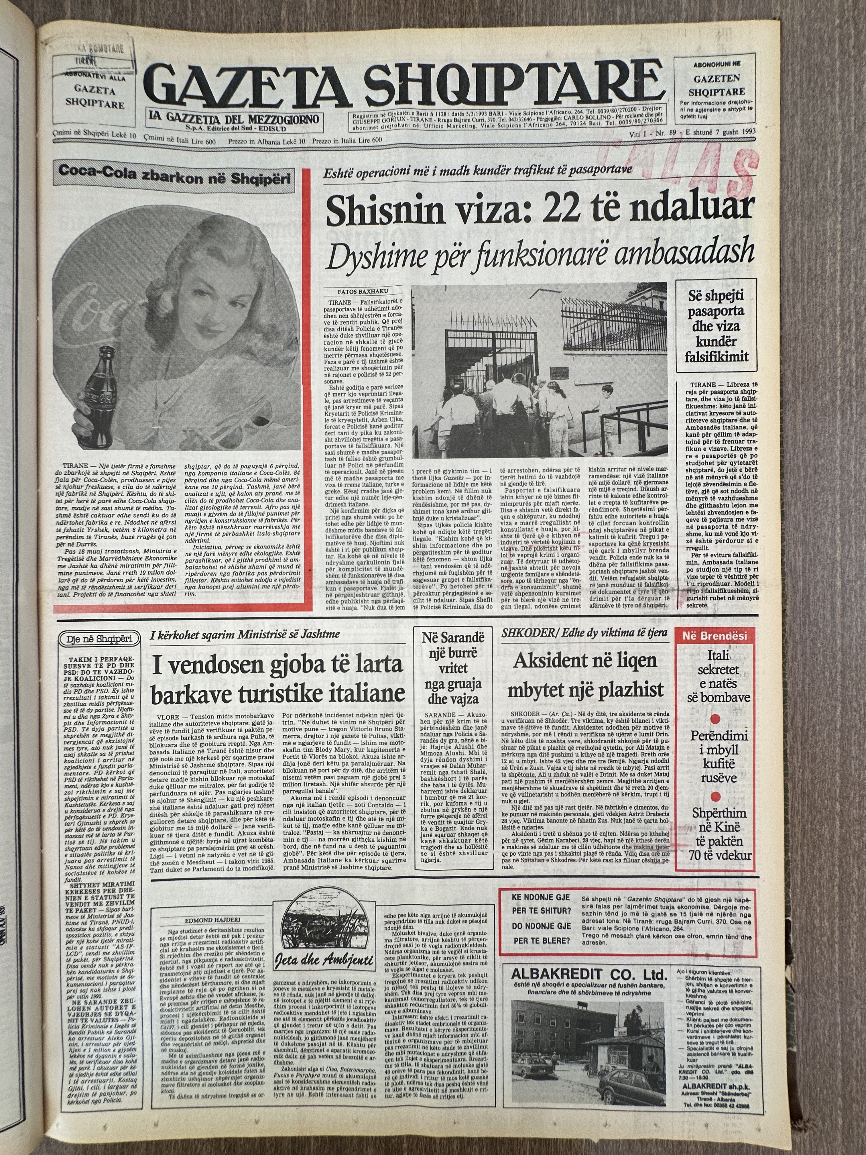 Gazeta Shqiptare 1999-08-07