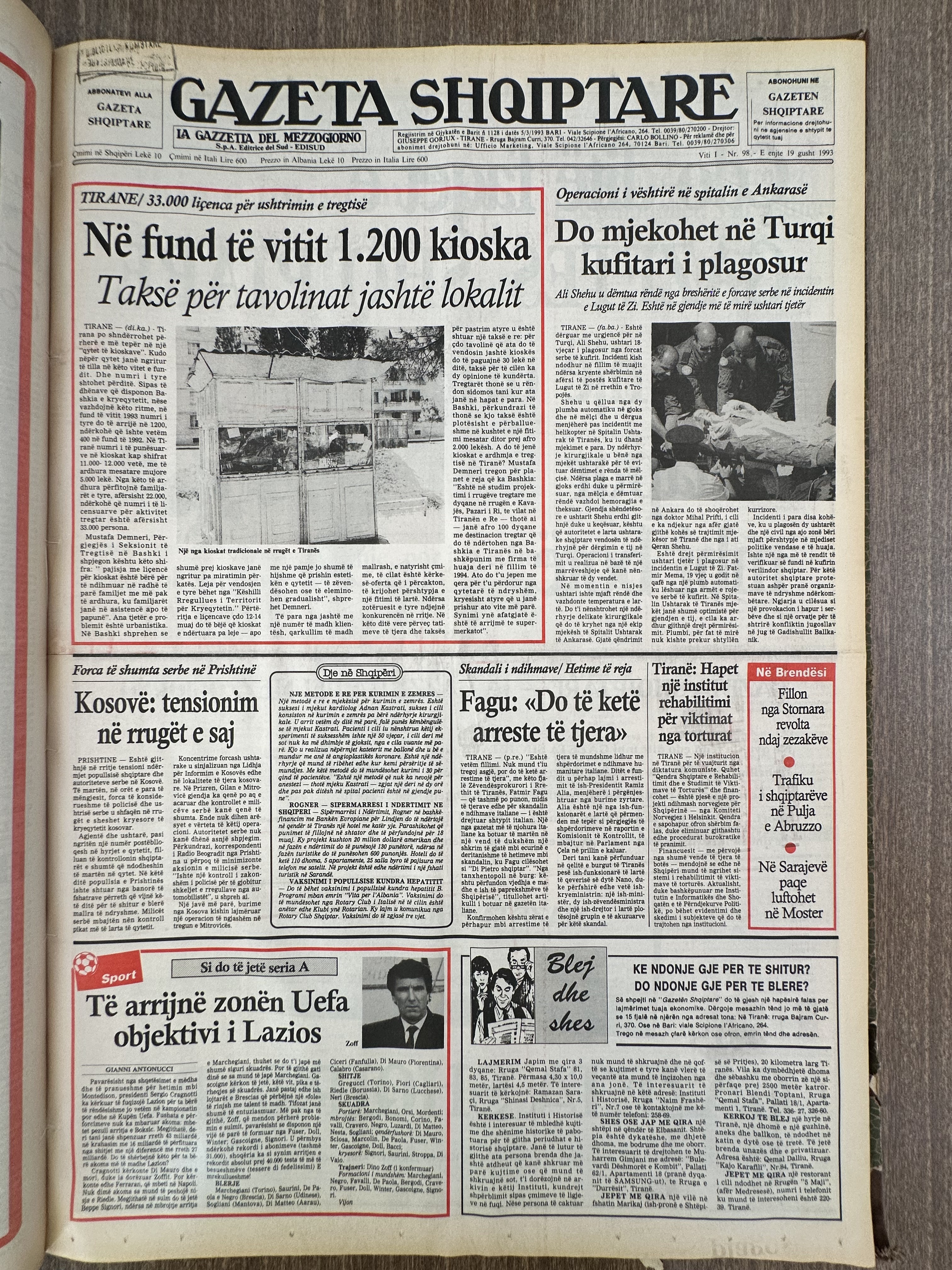 Gazeta Shqiptare 1993-08-19
