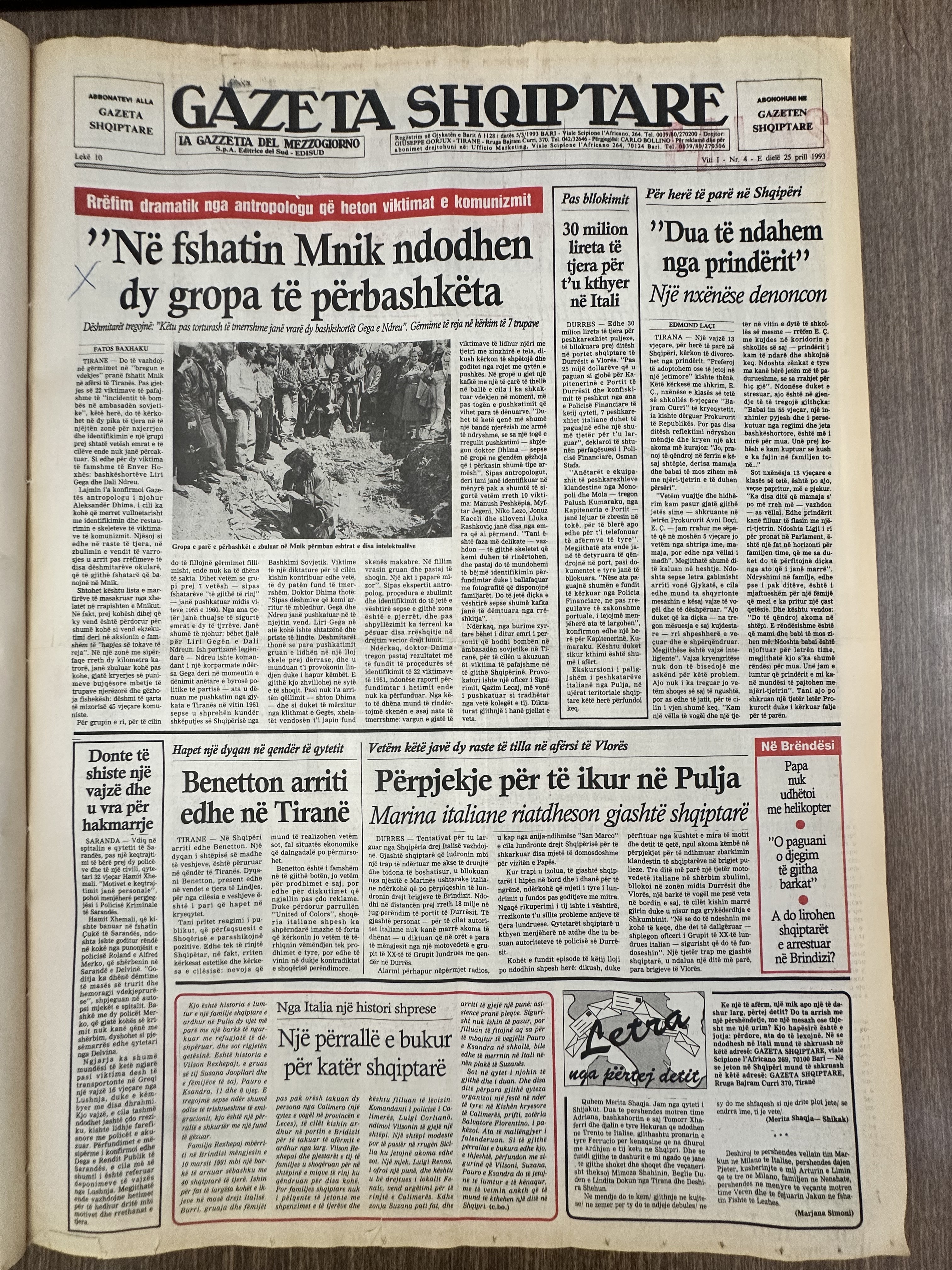 Gazeta Shqiptare 1993-04-25