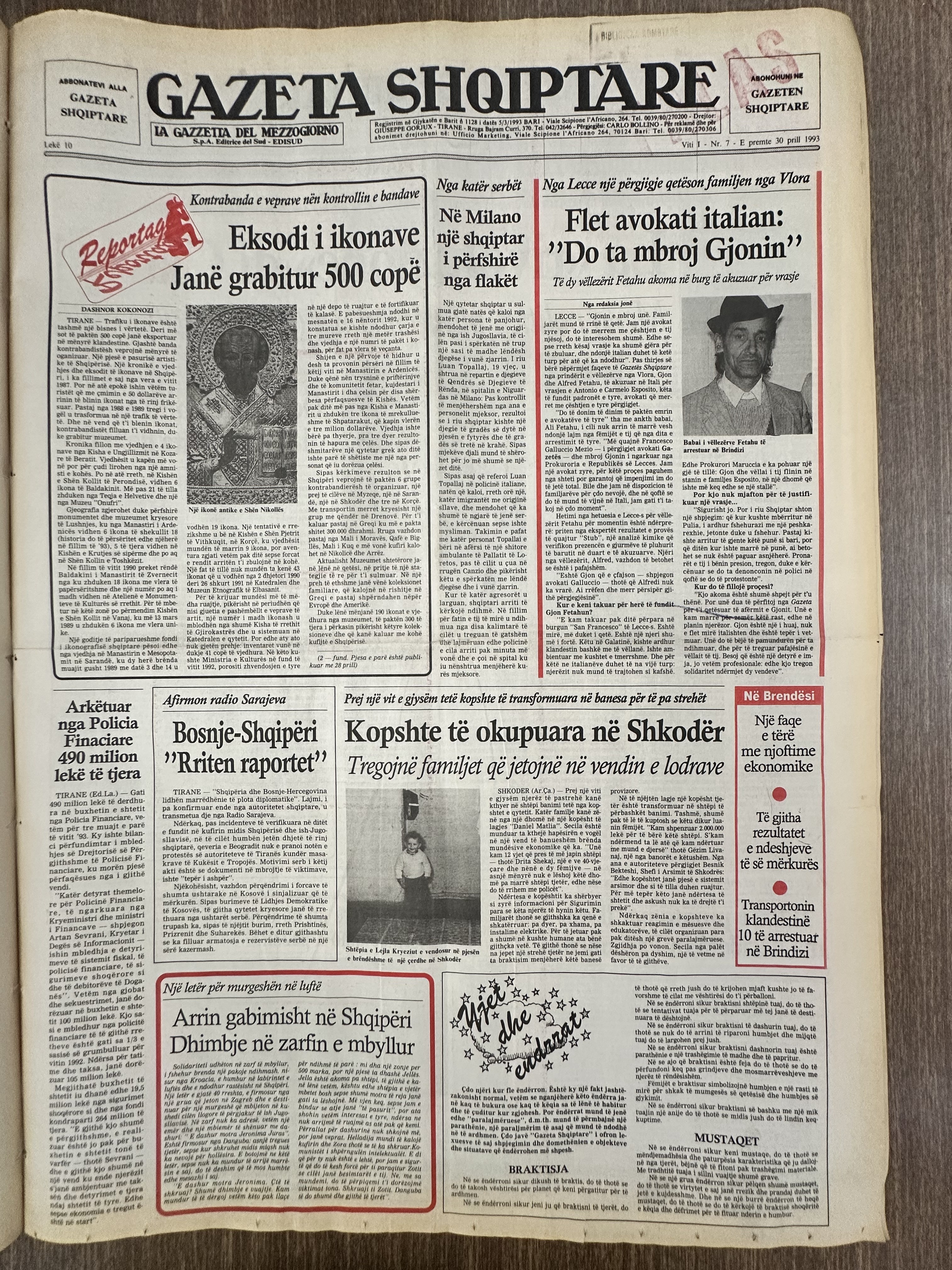 Gazeta Shqiptare 1999-04-30