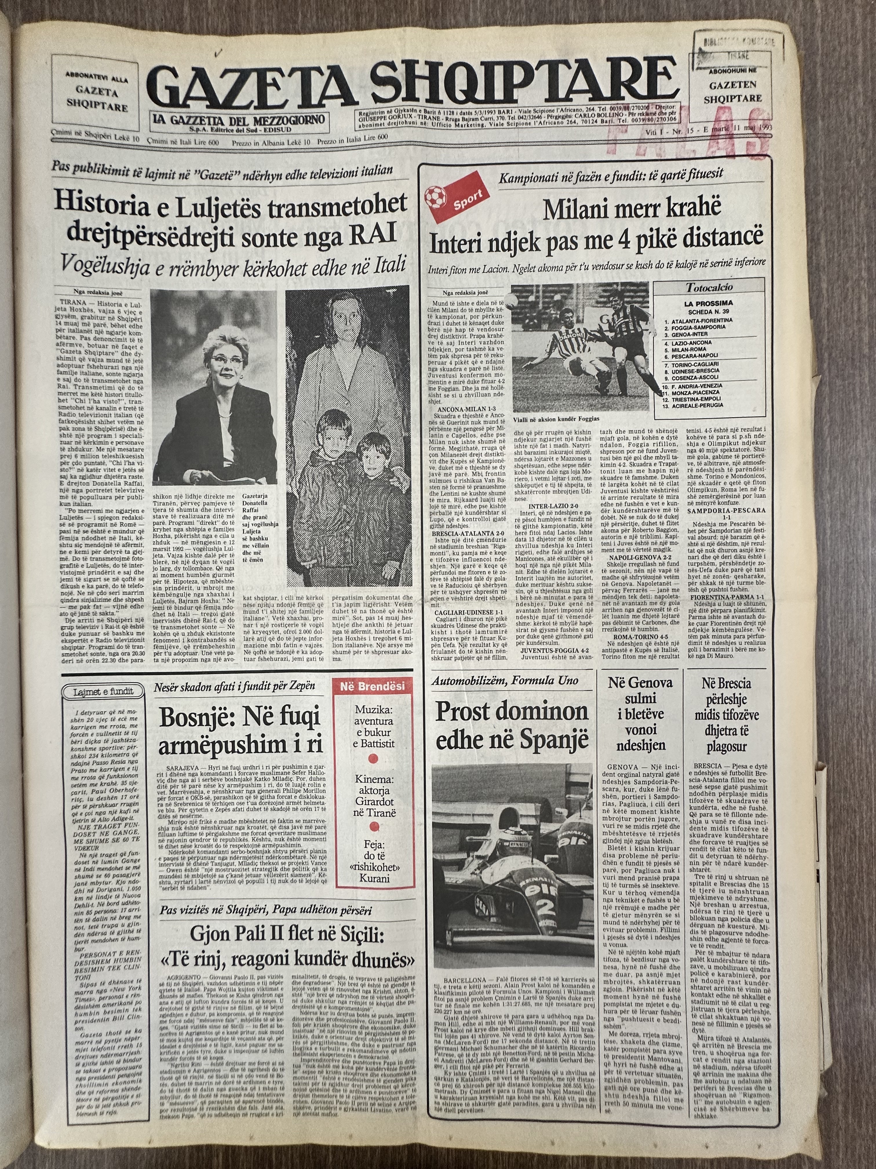 Gazeta Shqiptare 1993-05-11