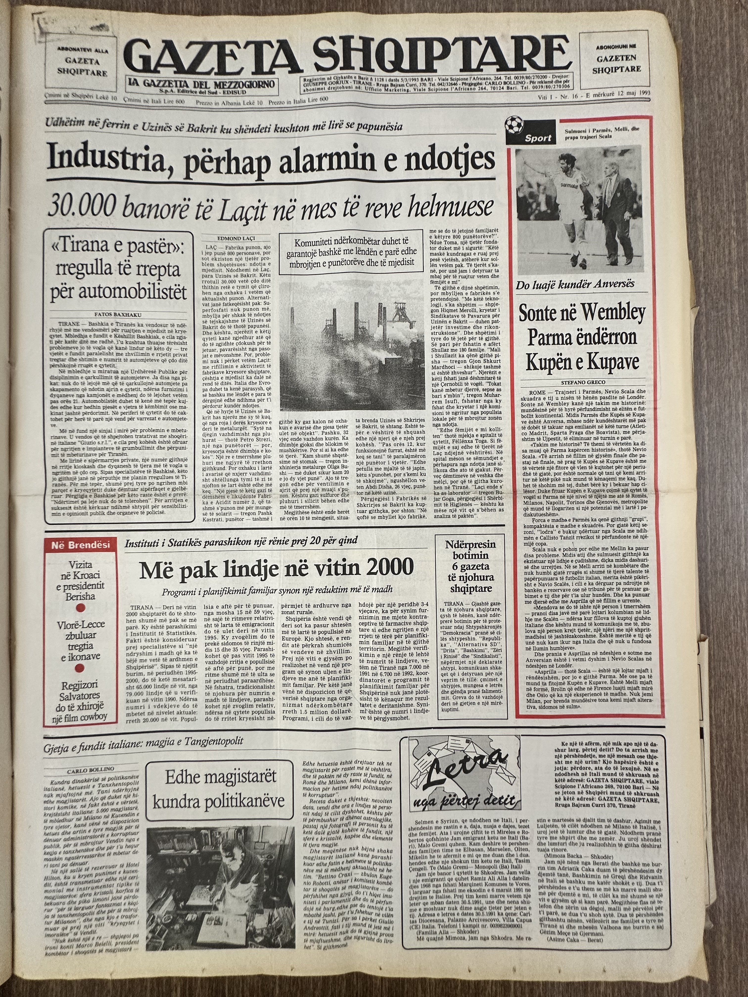 Gazeta Shqiptare 1993-05-12