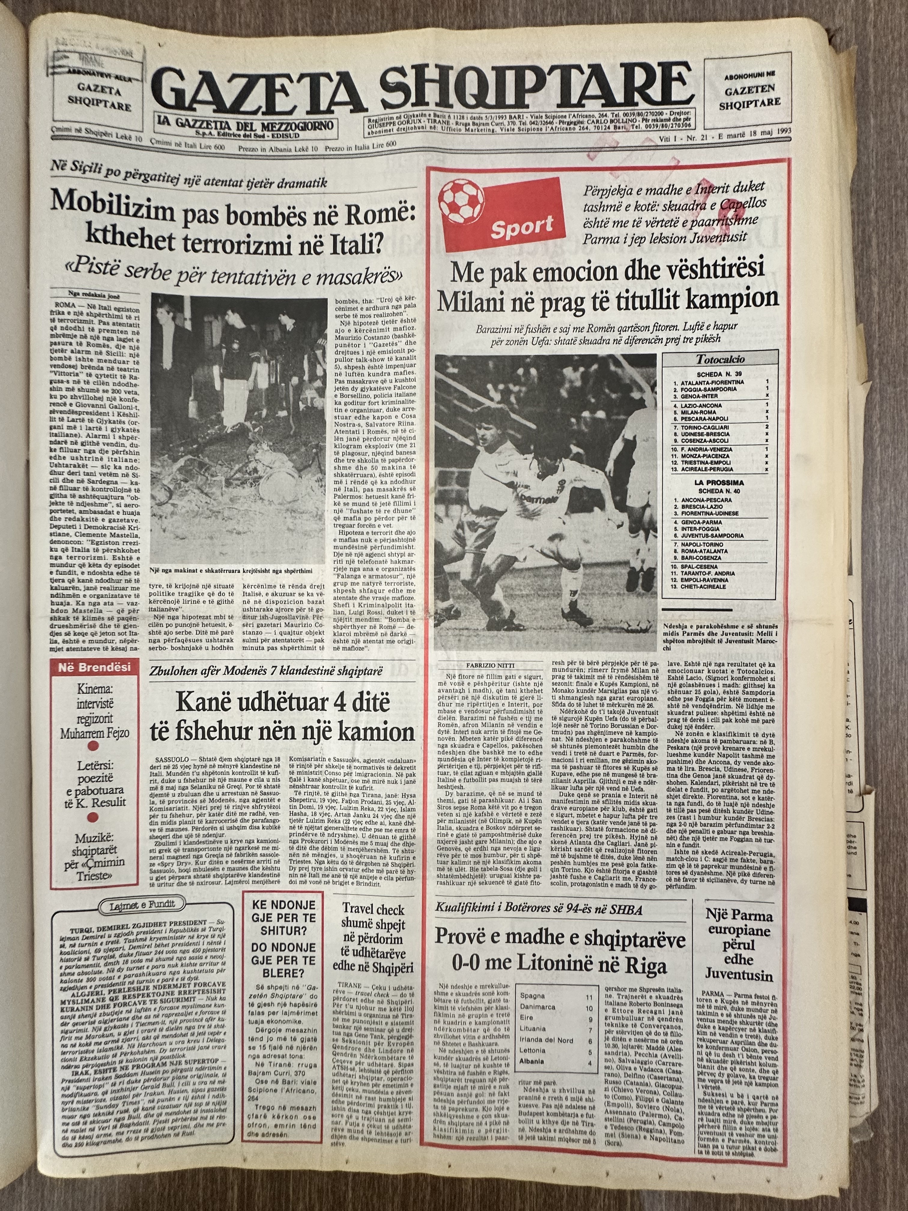 Gazeta Shqiptare 1993-05-18