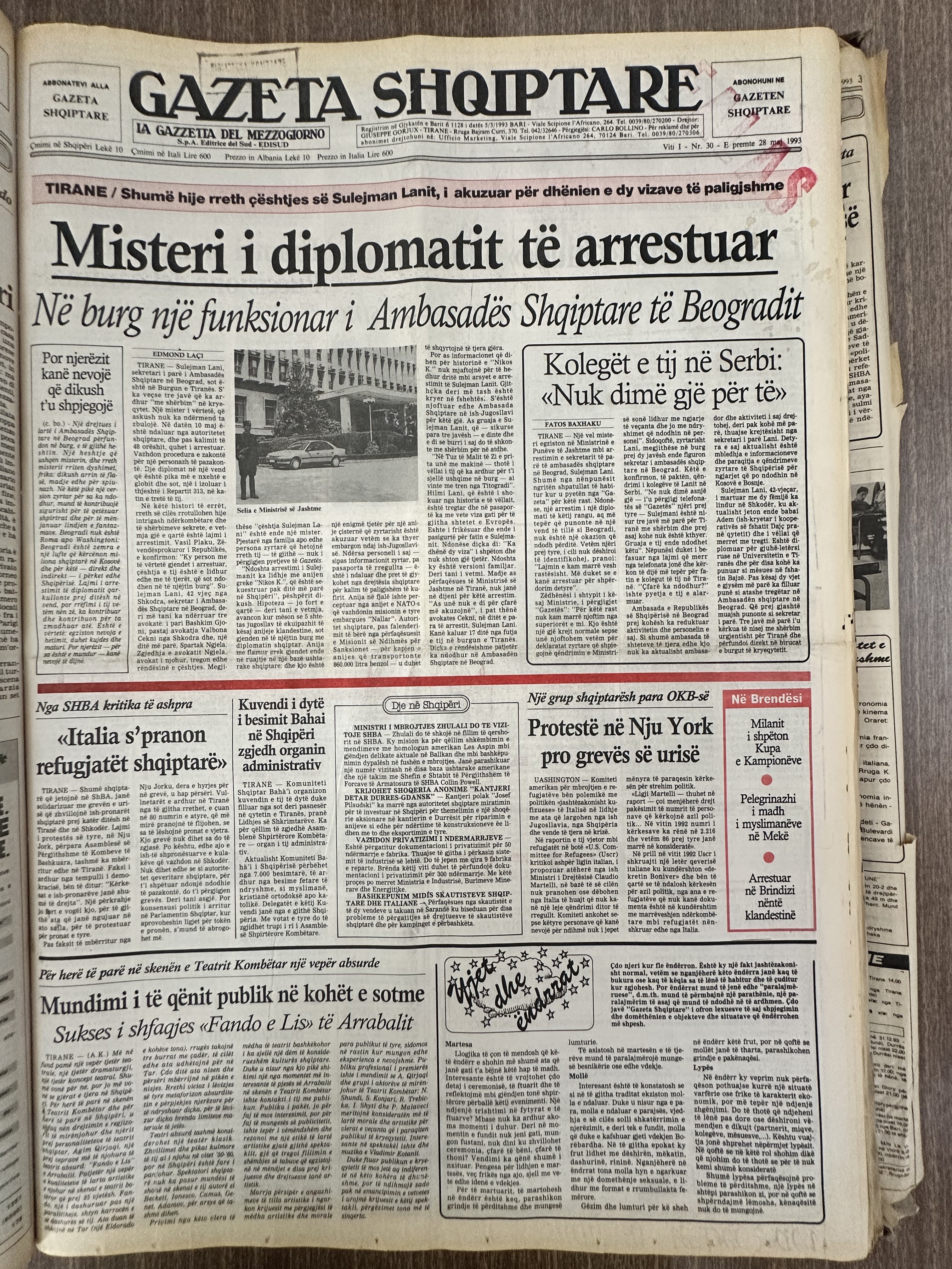 Gazeta Shqiptare 1993-05-28