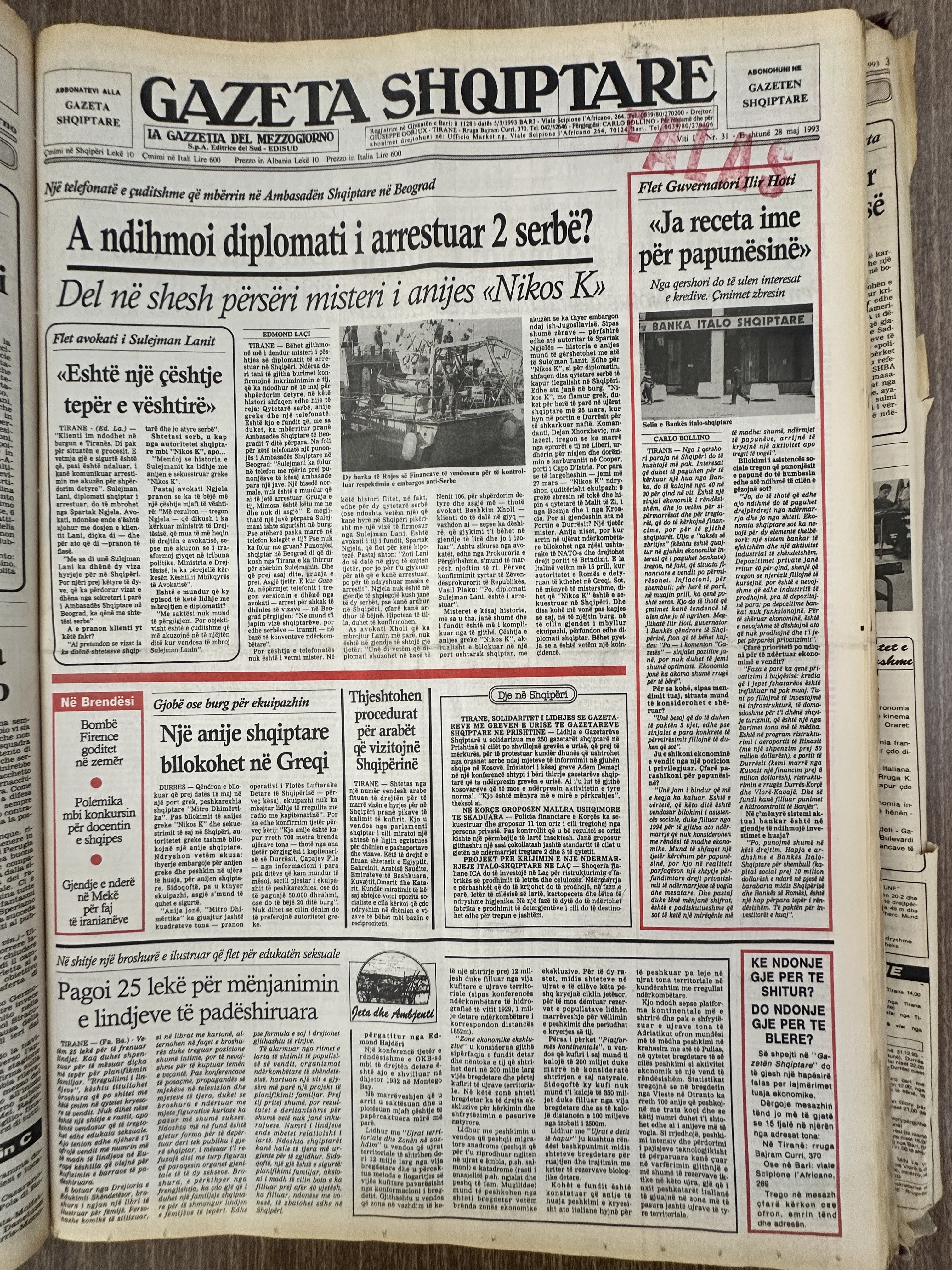 Gazeta Shqiptare 1993-05-28