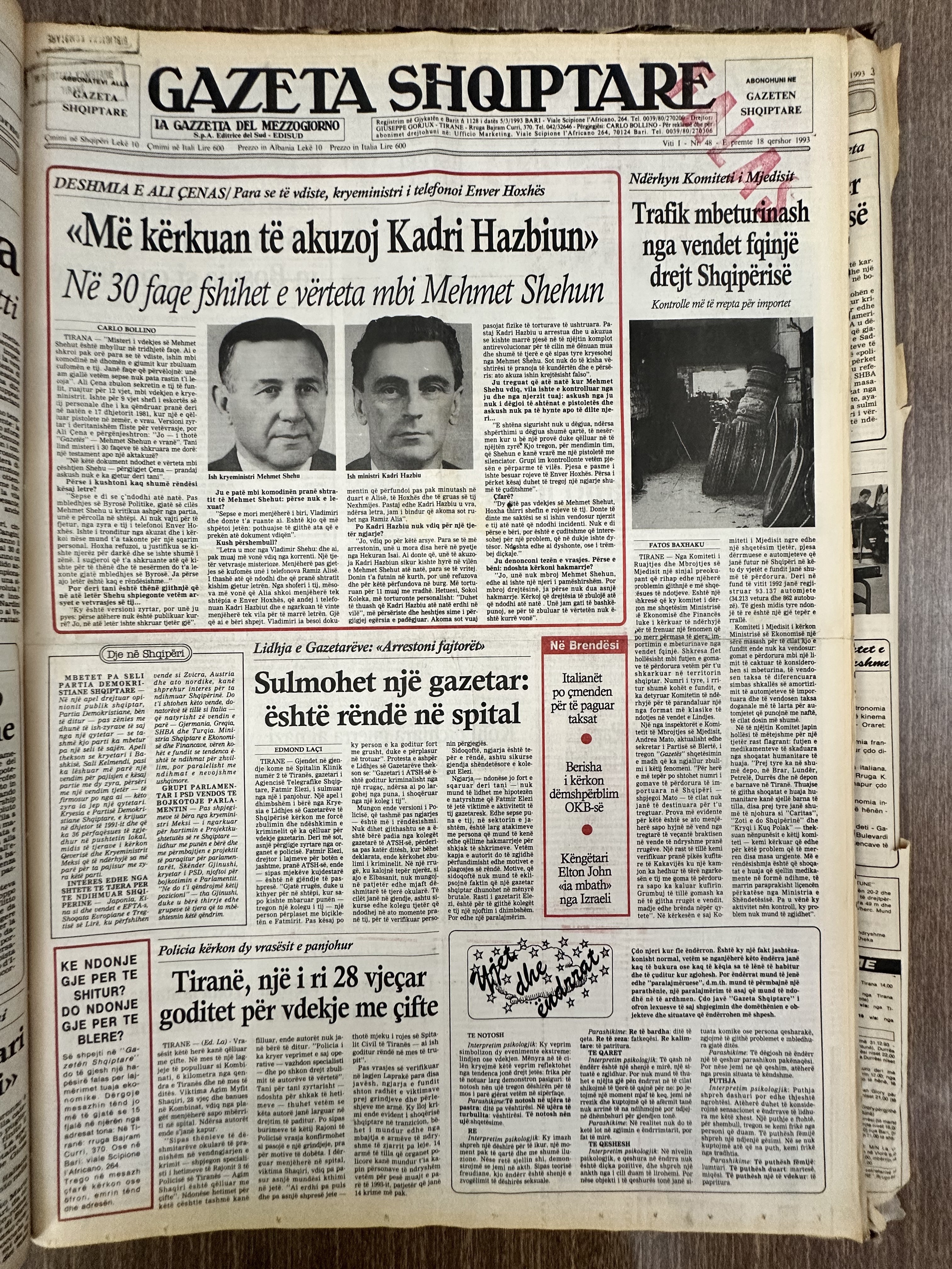 Gazeta Shqiptare 1993-06-18