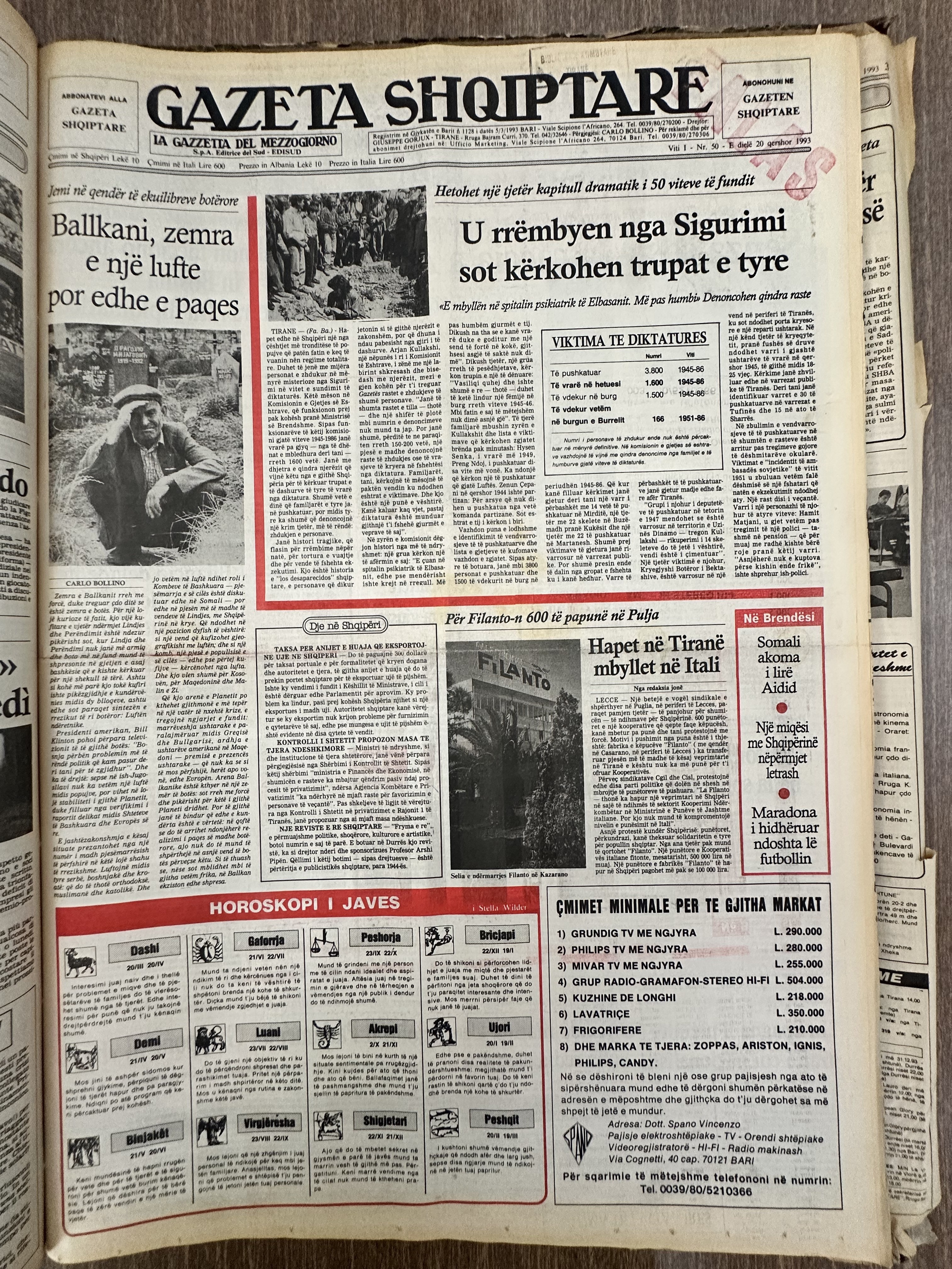Gazeta Shqiptare 1993-06-20