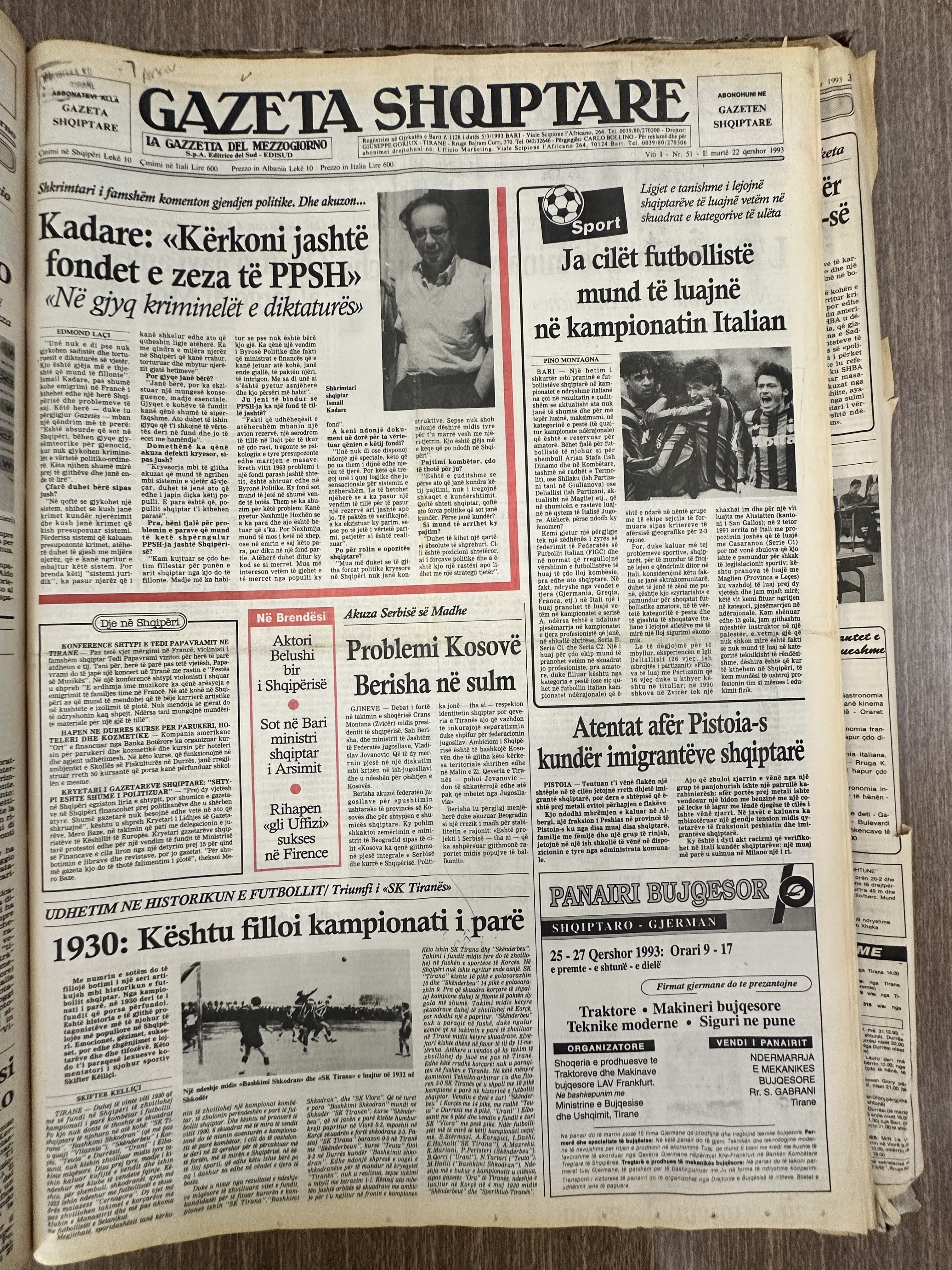Gazeta Shqiptare 1993-06-23