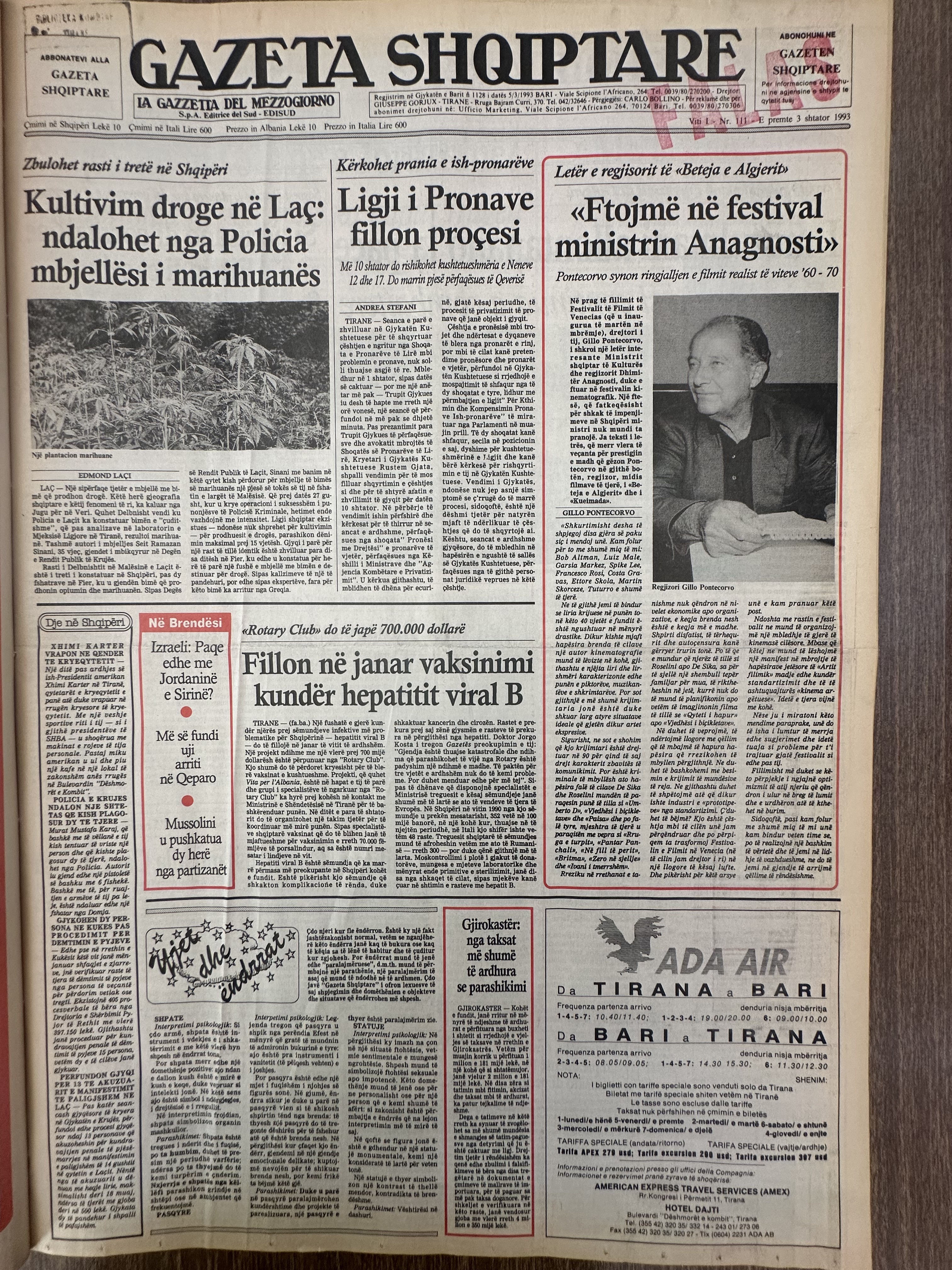 Gazeta Shqiptare 1993-09-03