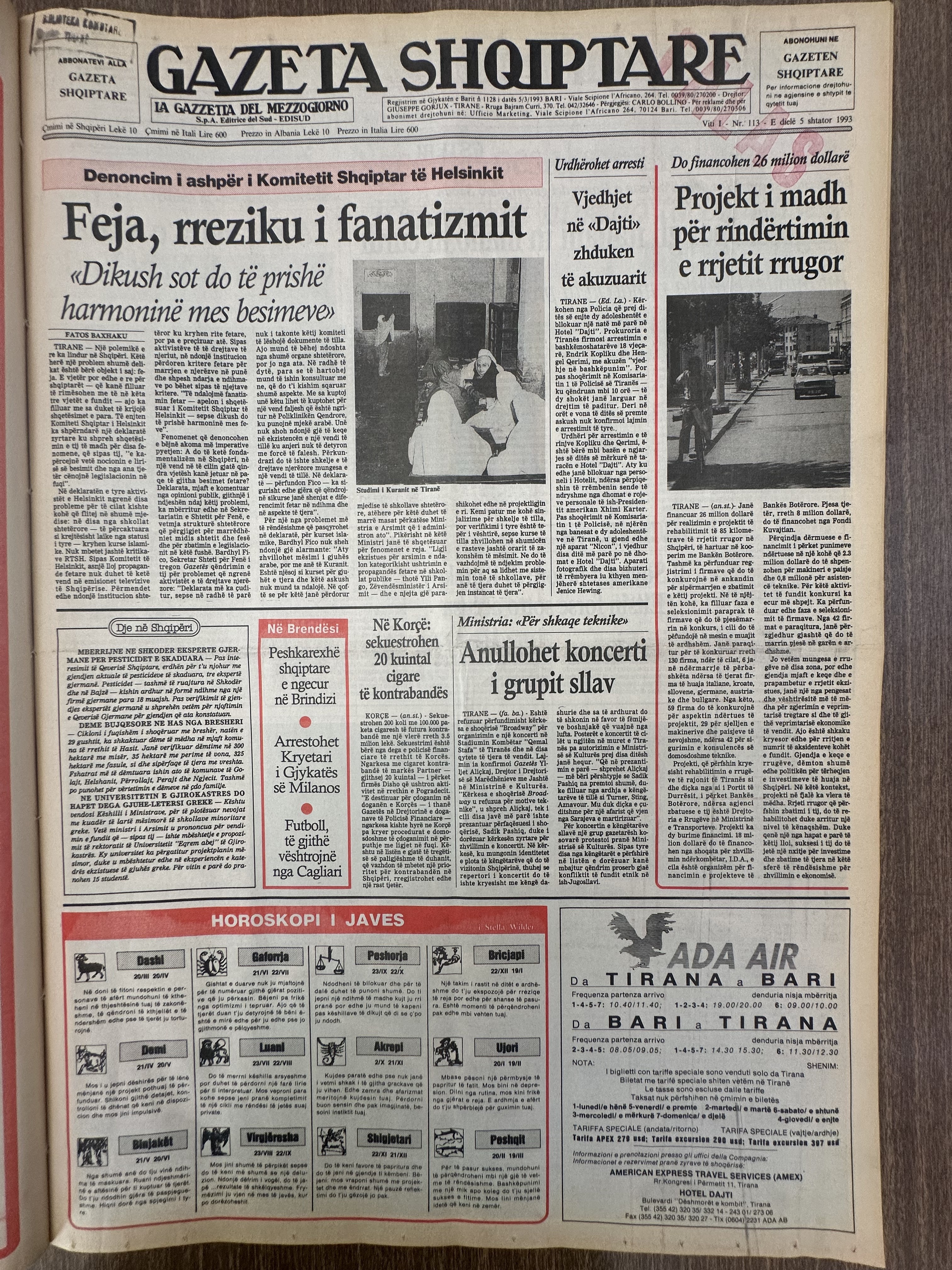 Gazeta Shqiptare 1995-09-03