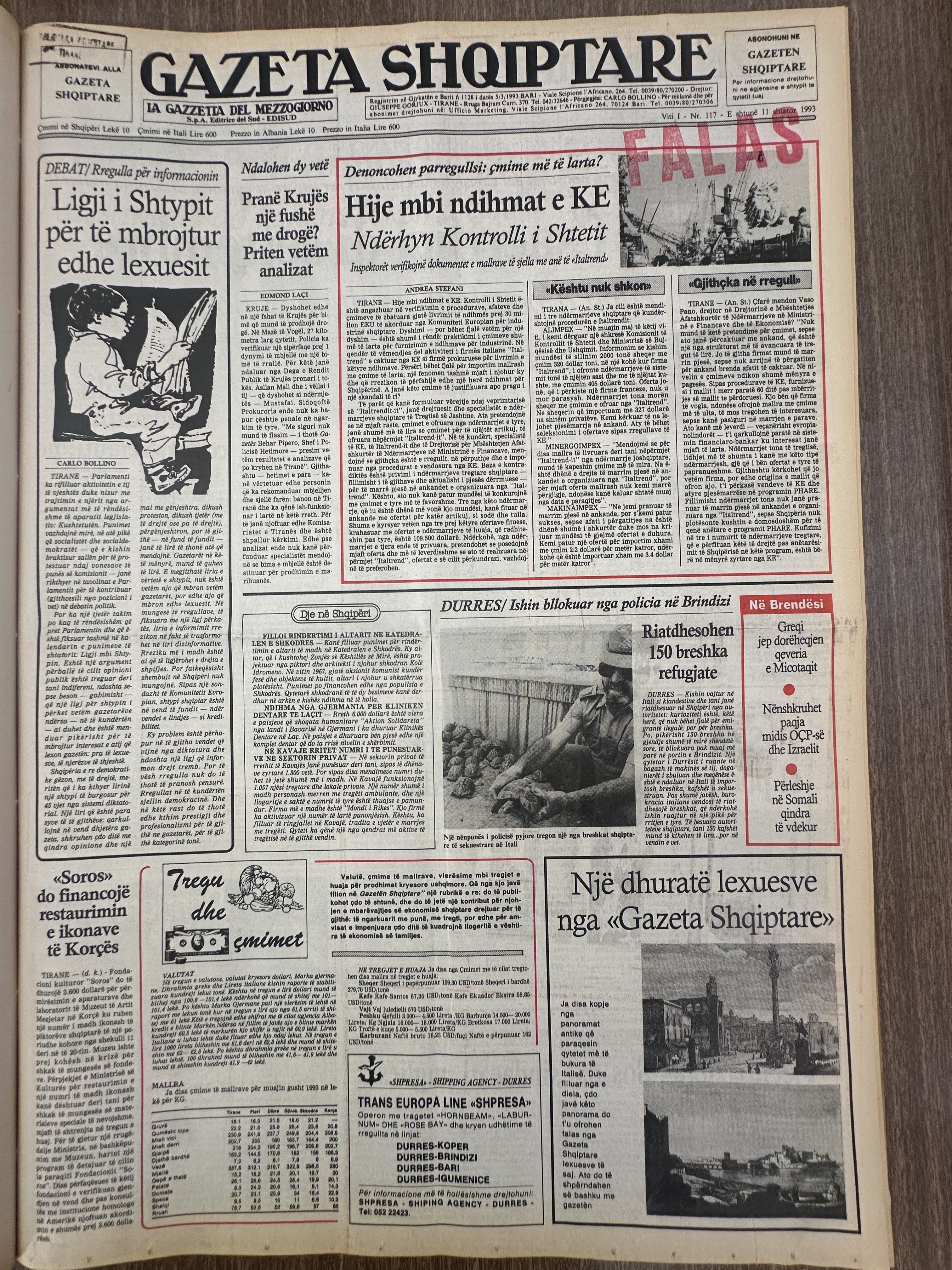 Gazeta Shqiptare 1993-09-11