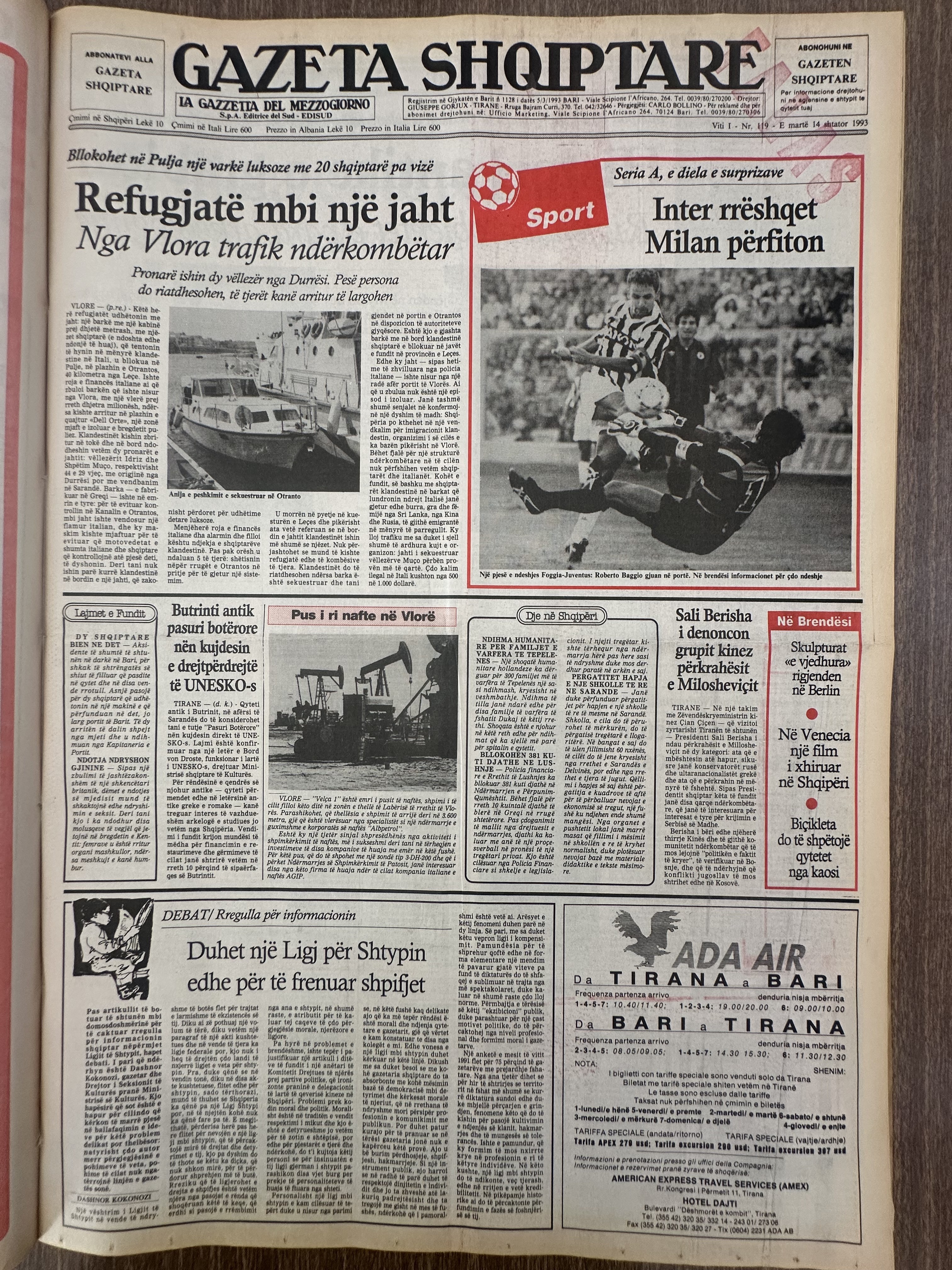 Gazeta Shqiptare 1993-09-14