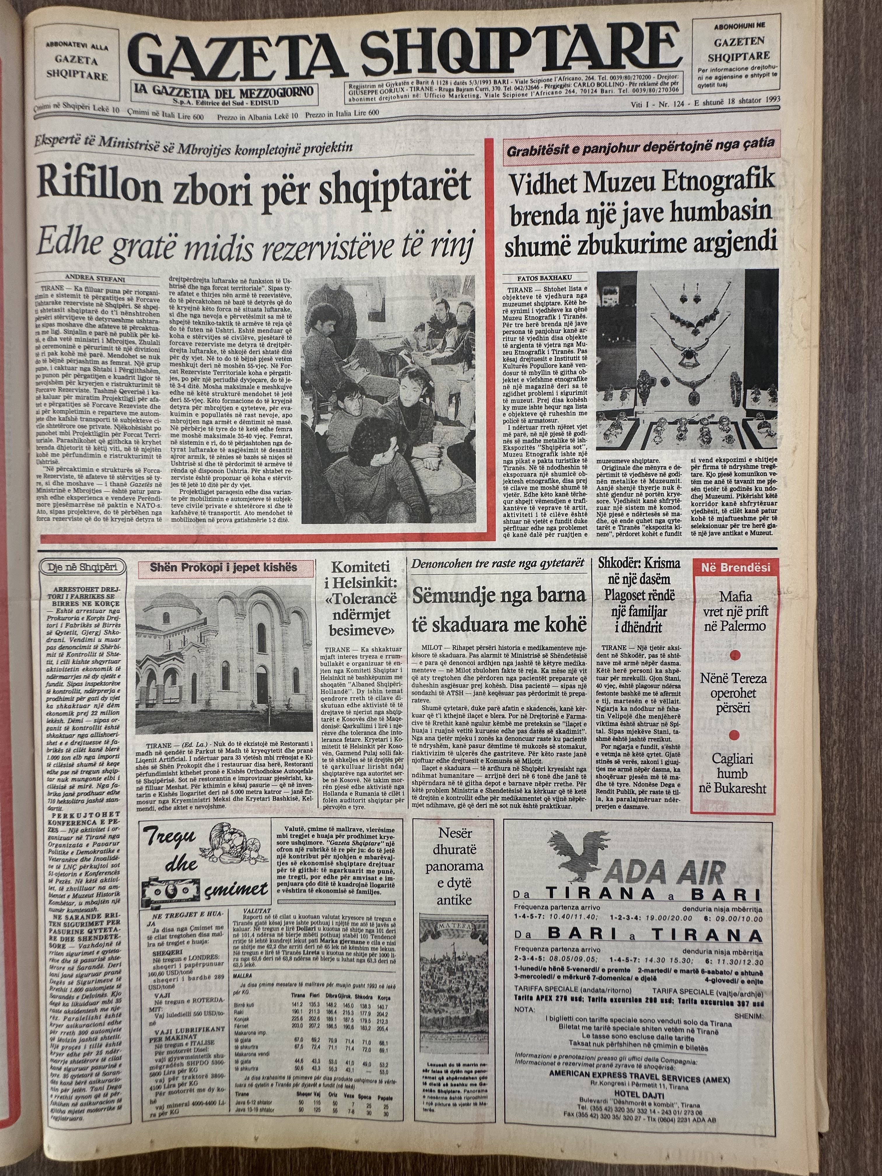 Gazeta Shqiptare 1993-09-18