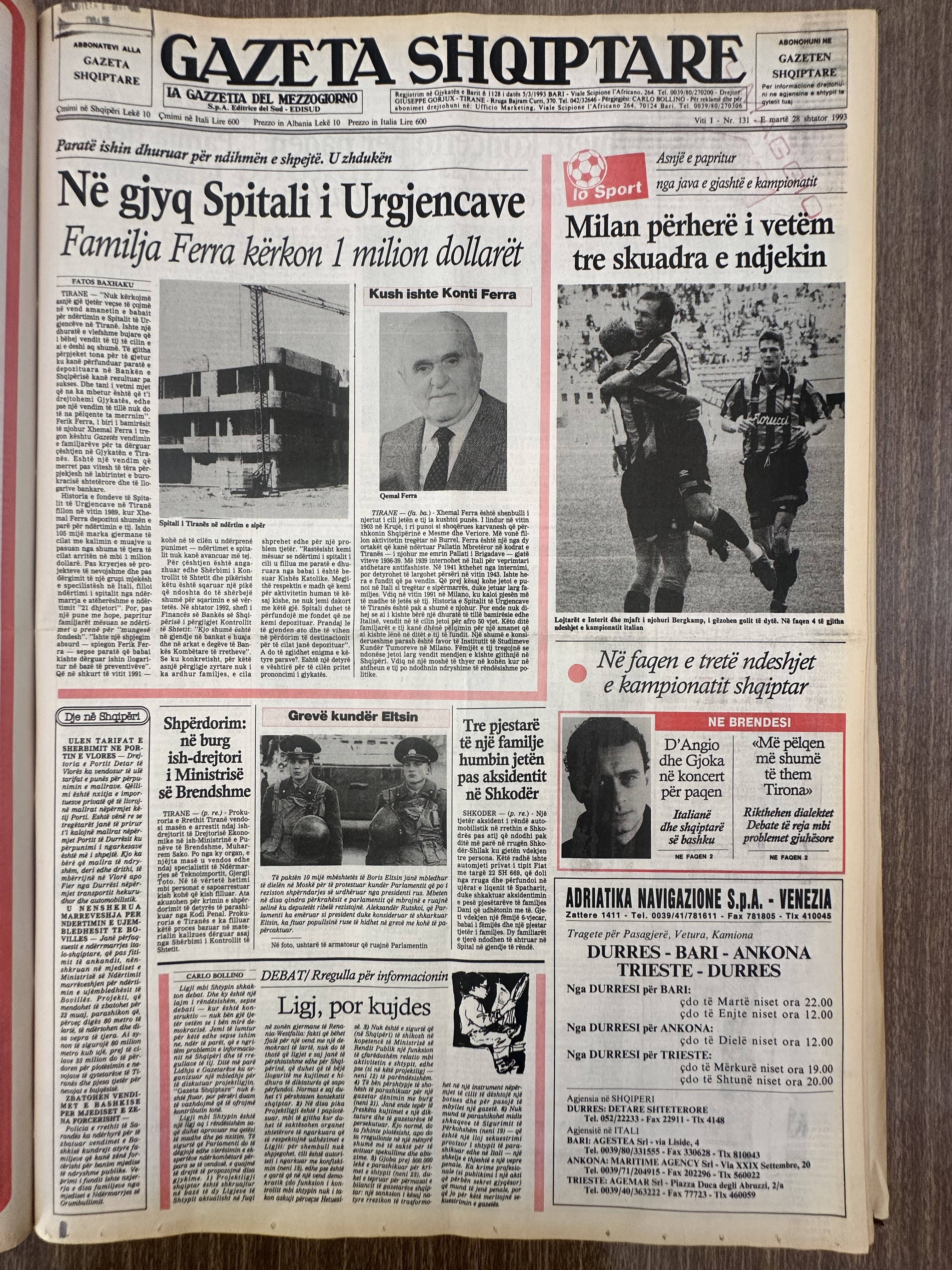 Gazeta Shqiptare 1993-09-28