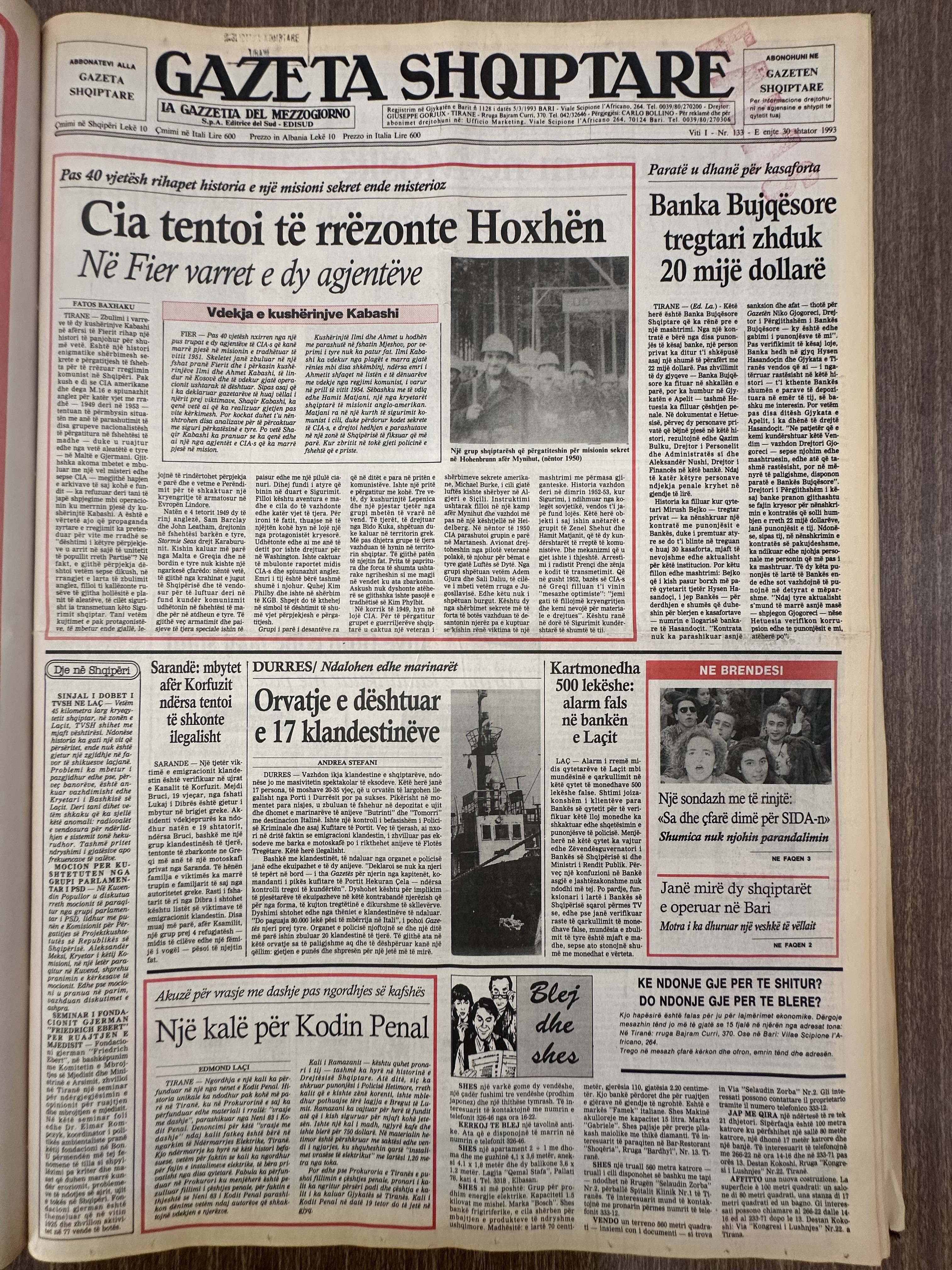 Gazeta Shqiptare 1993-09-30