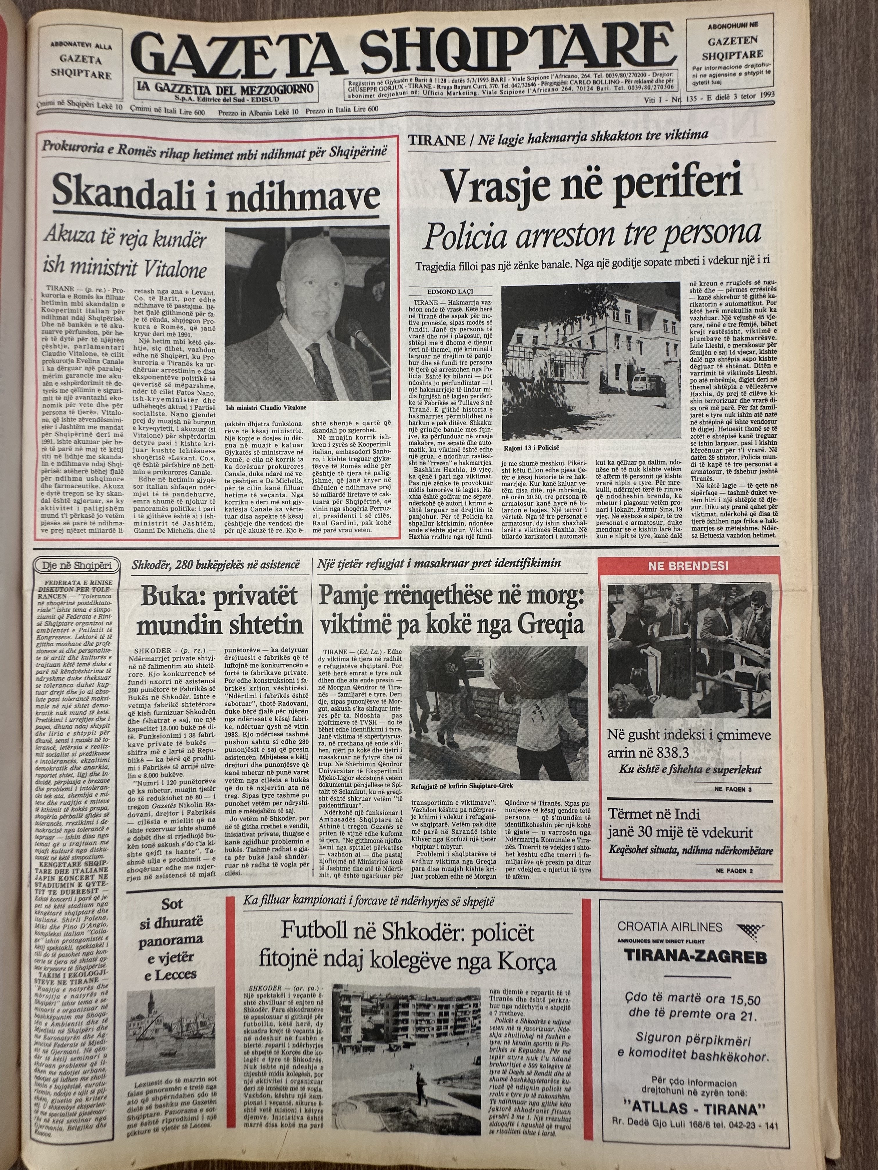 Gazeta Shqiptare 1993-10-03