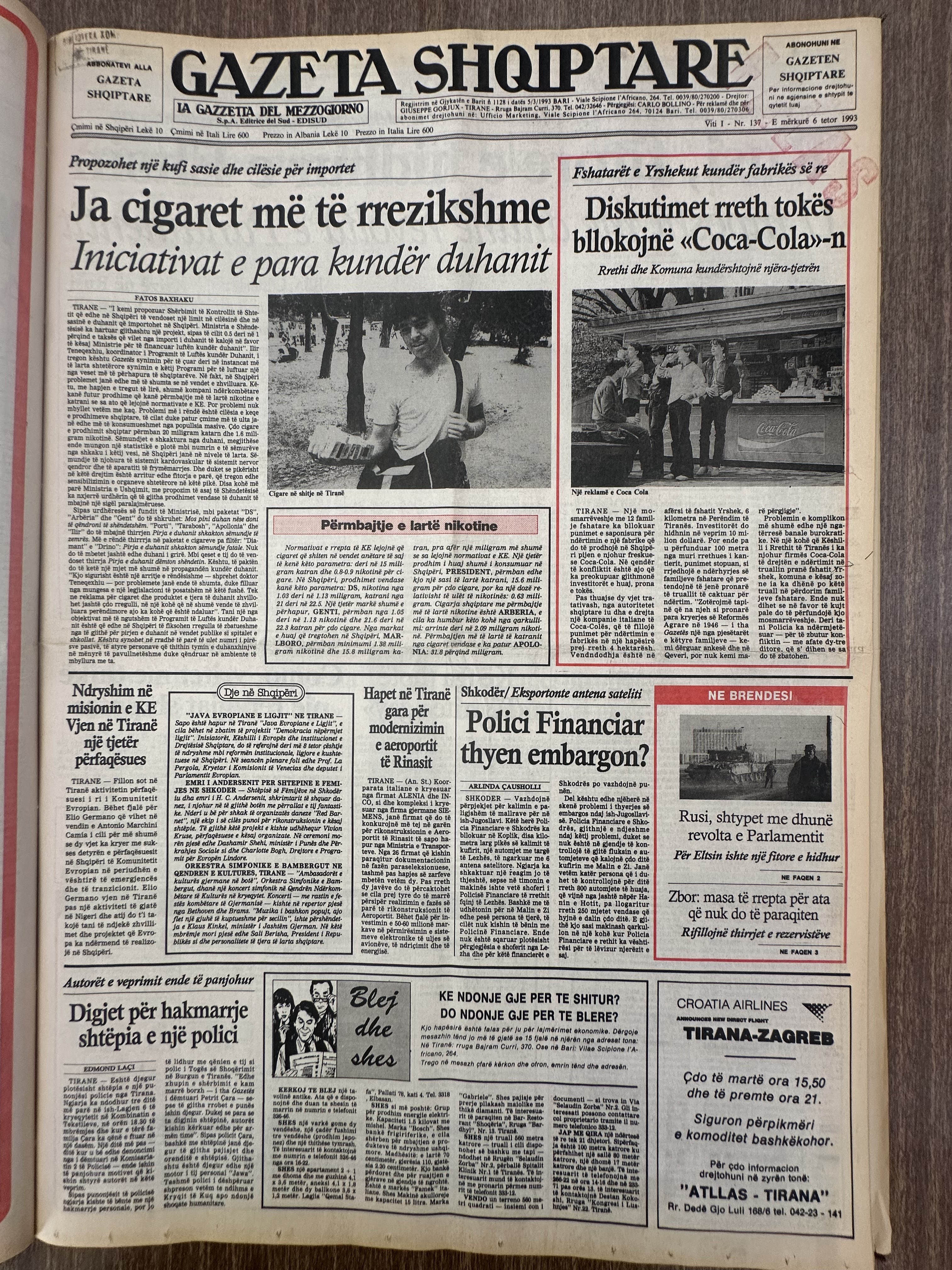 Gazeta Shqiptare 1993-10-06