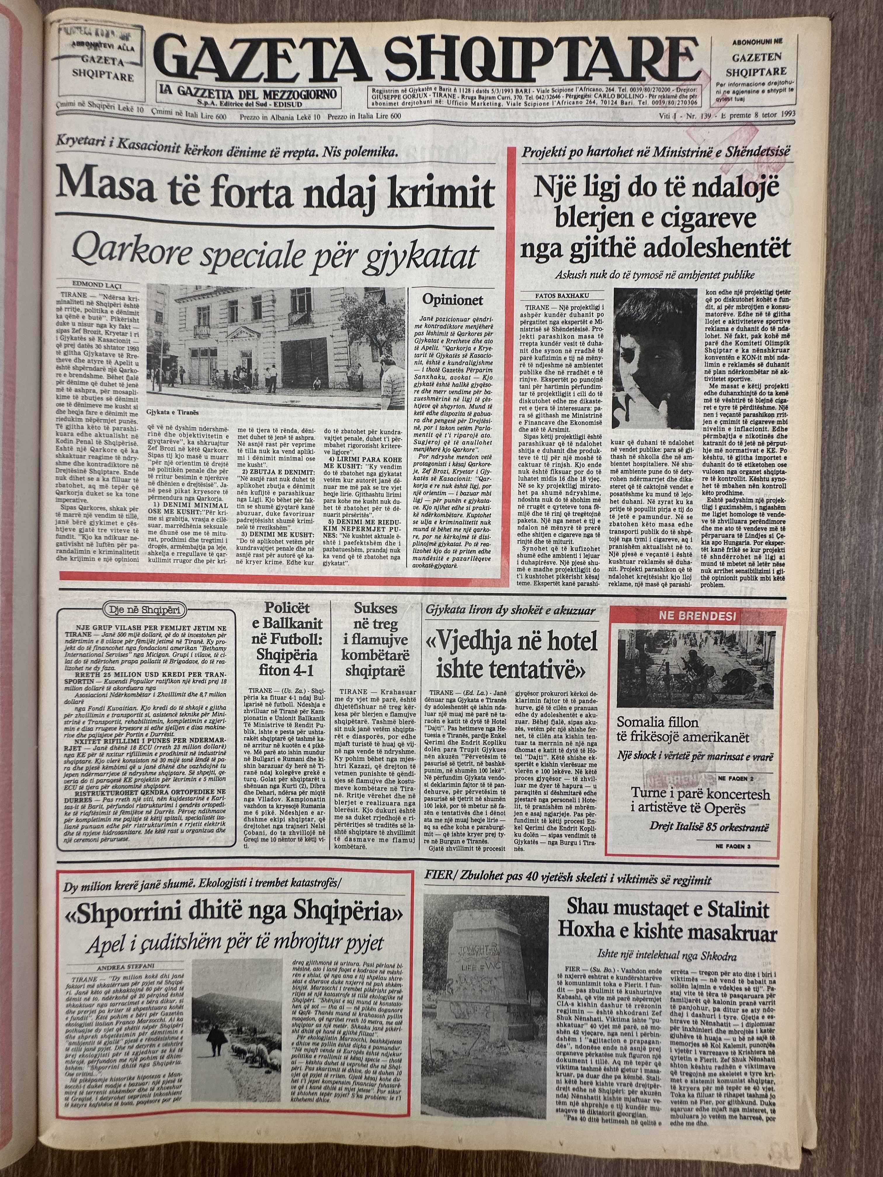 Gazeta Shqiptare 1993-10-08