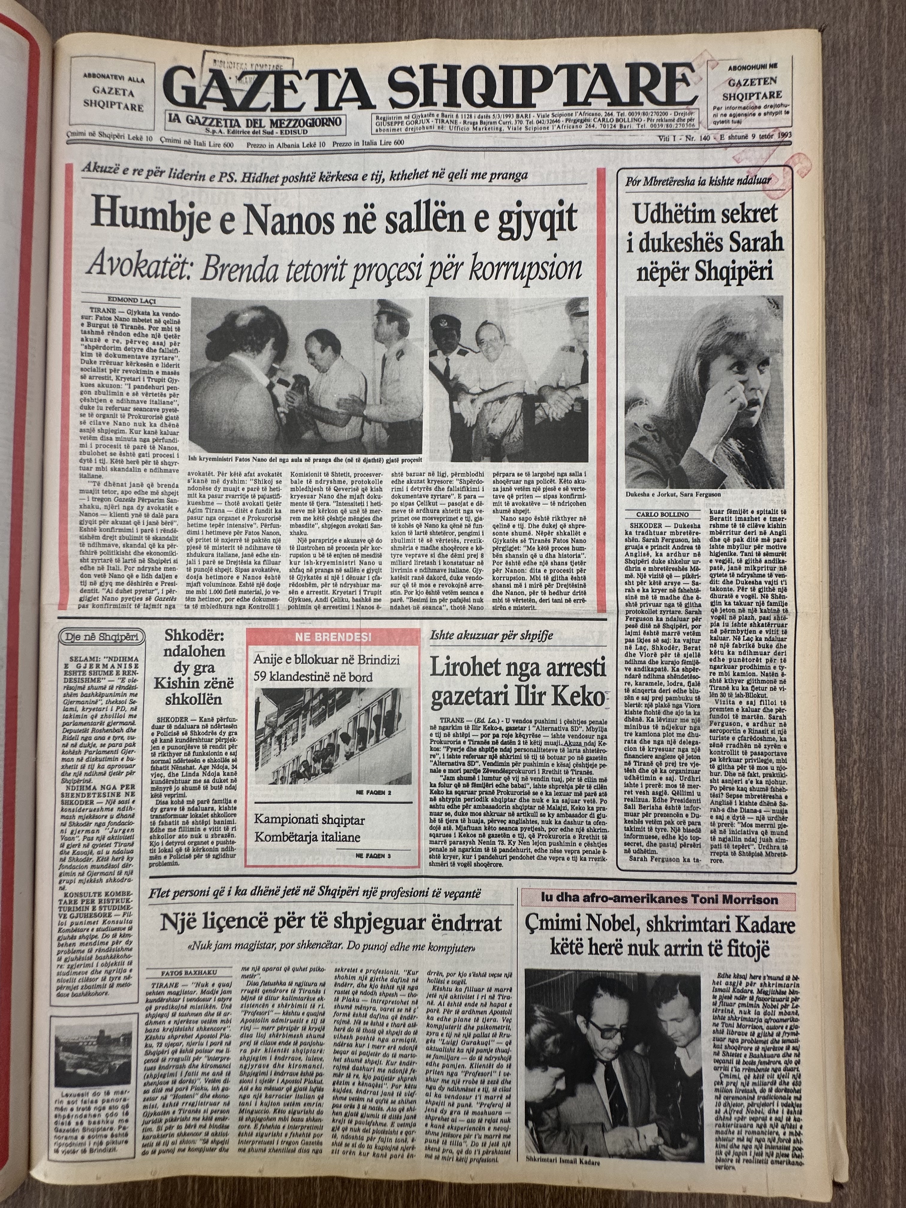 Gazeta Shqiptare 1993-10-09
