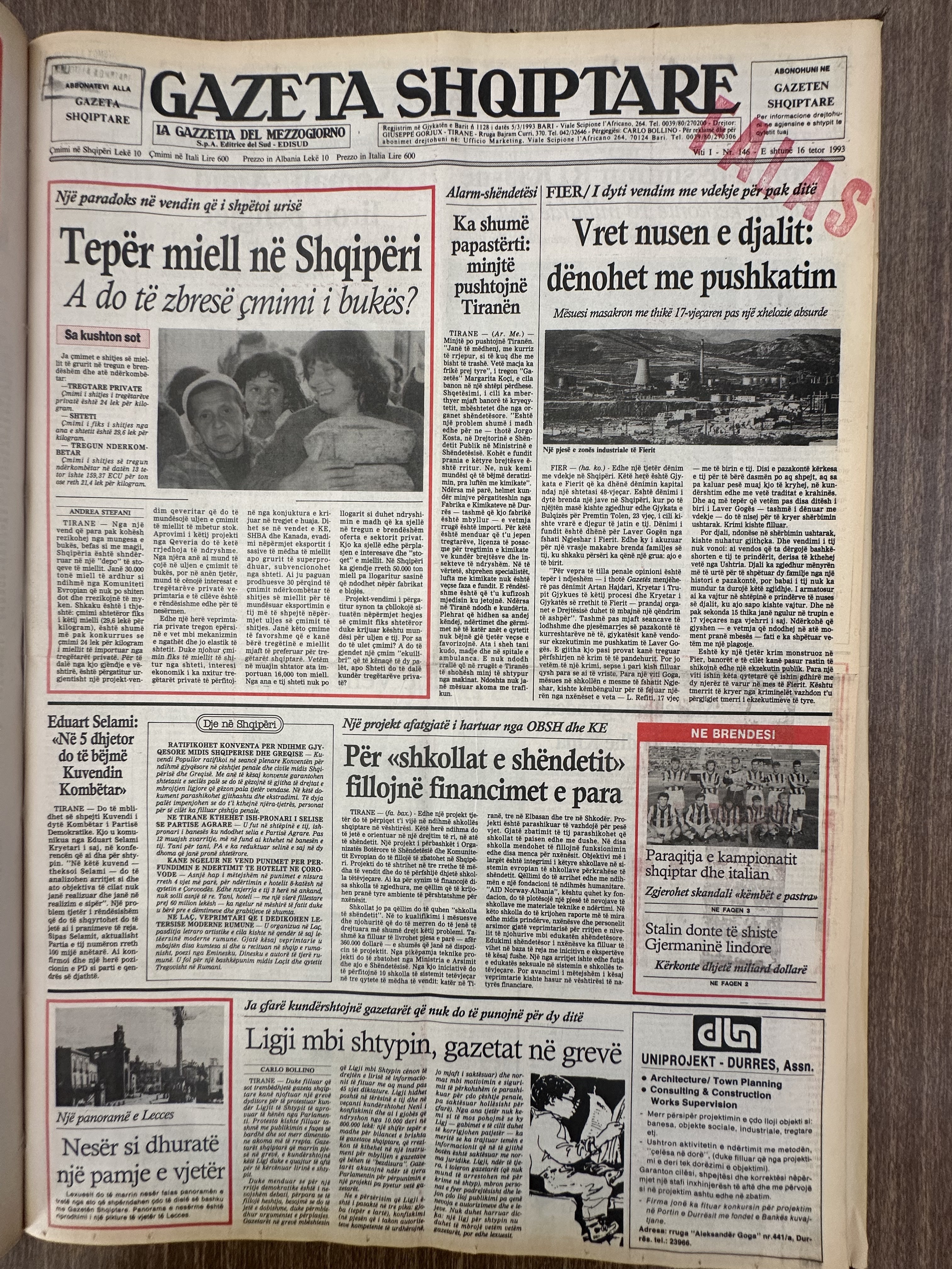 Gazeta Shqiptare 1993-10-16