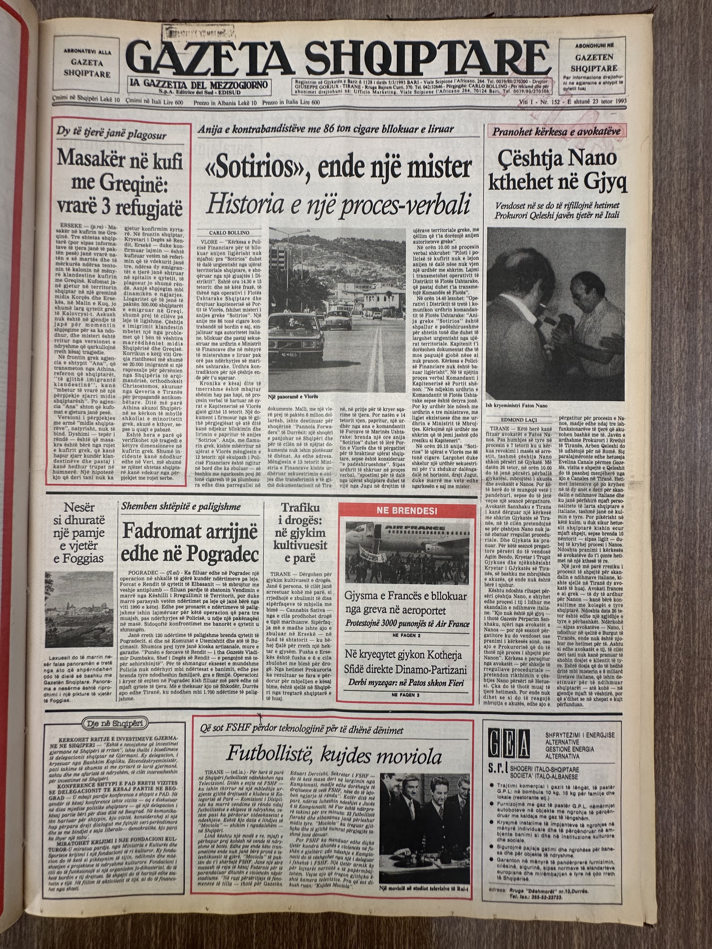 Gazeta Shqiptare 1993-10-23
