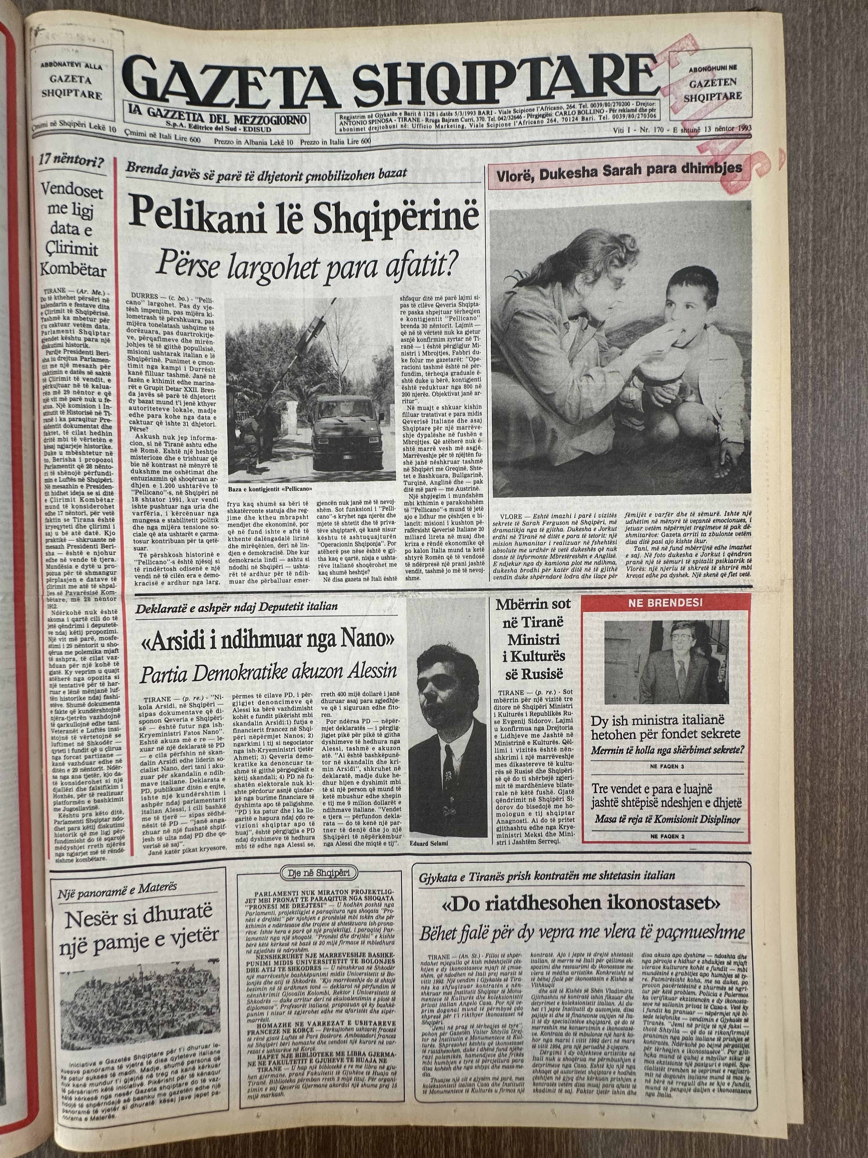 Gazeta Shqiptare 1993-11-13