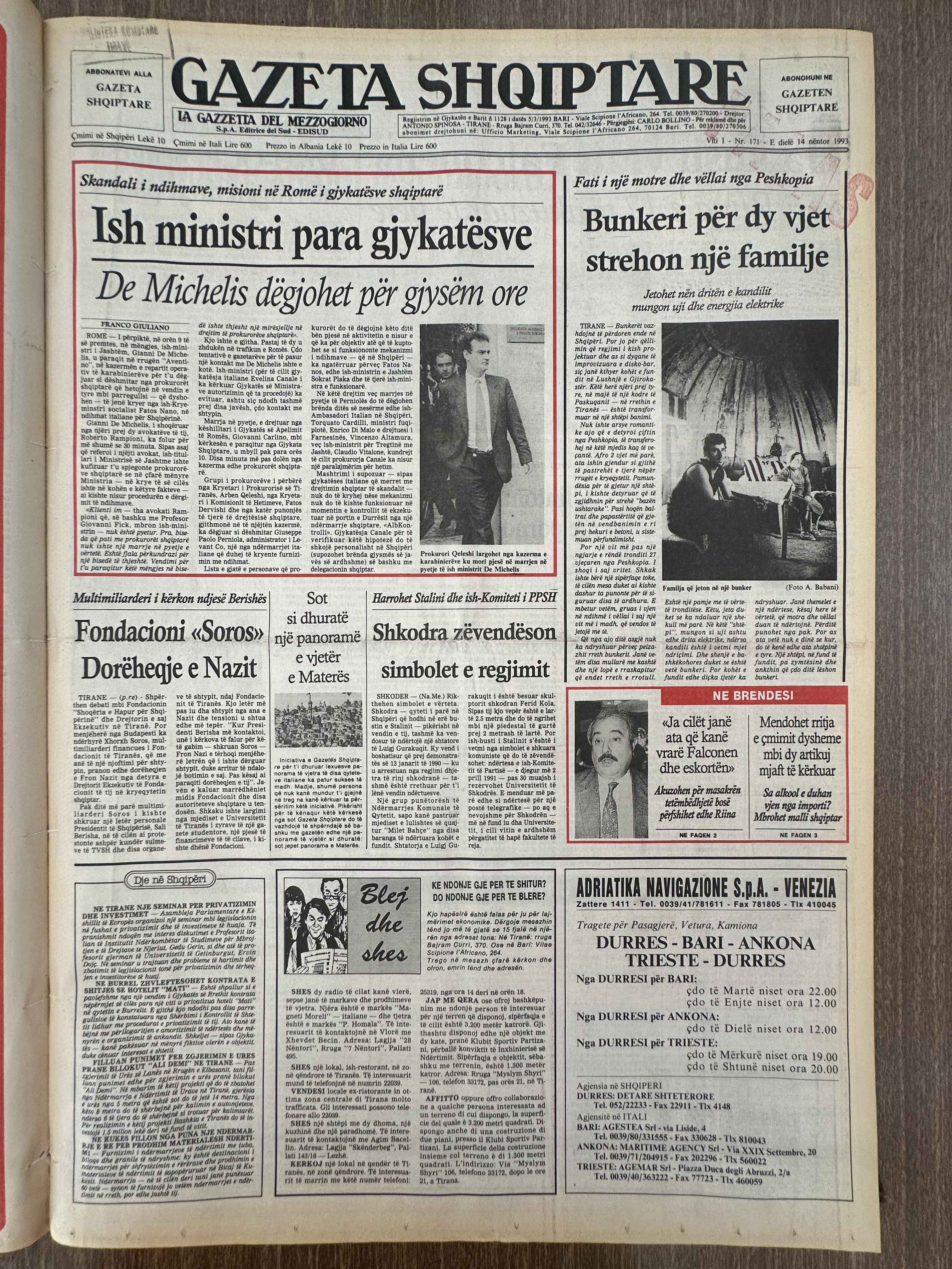 Gazeta Shqiptare 1993-10-18
