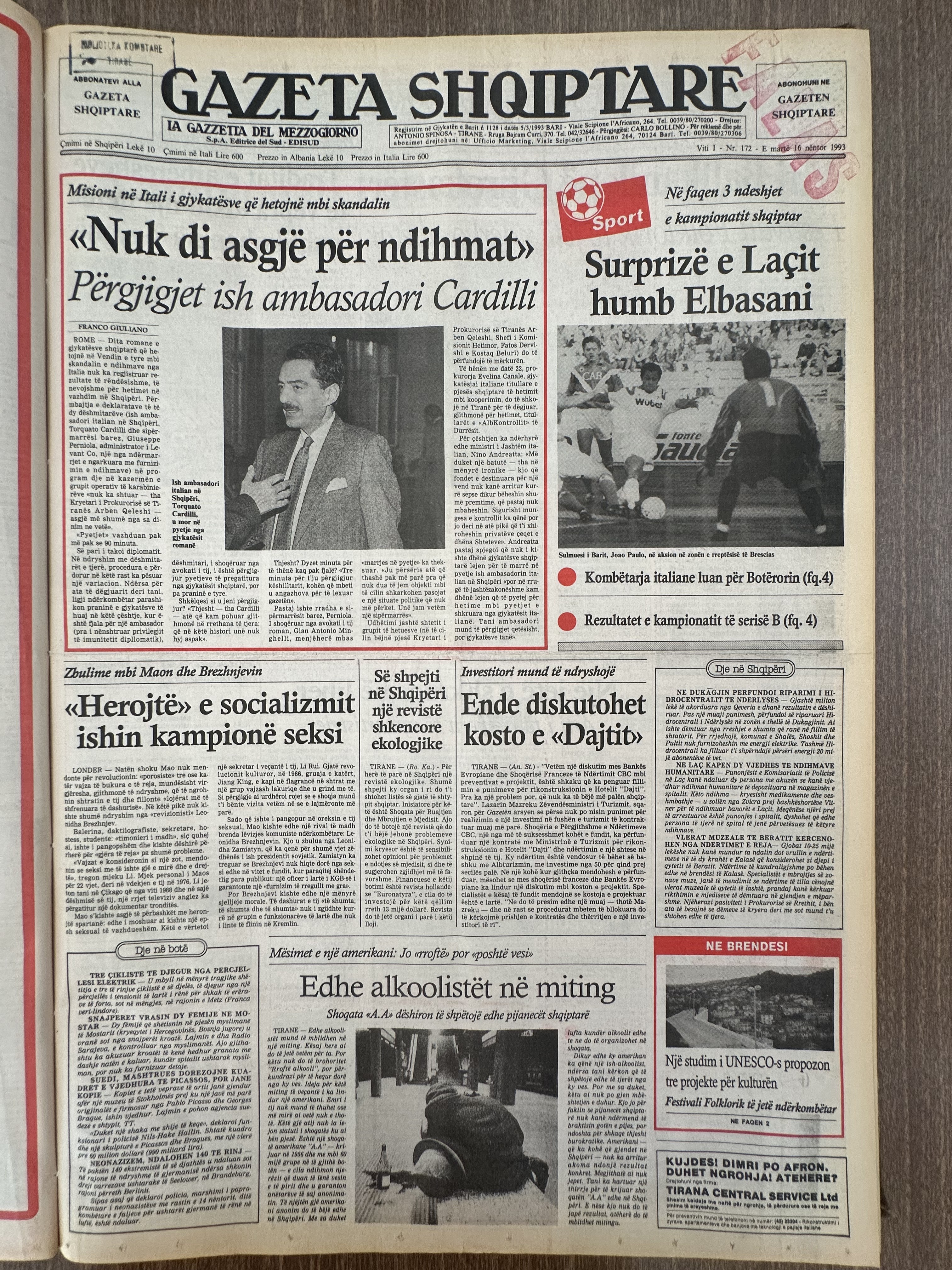 Gazeta Shqiptare 1993-11-16