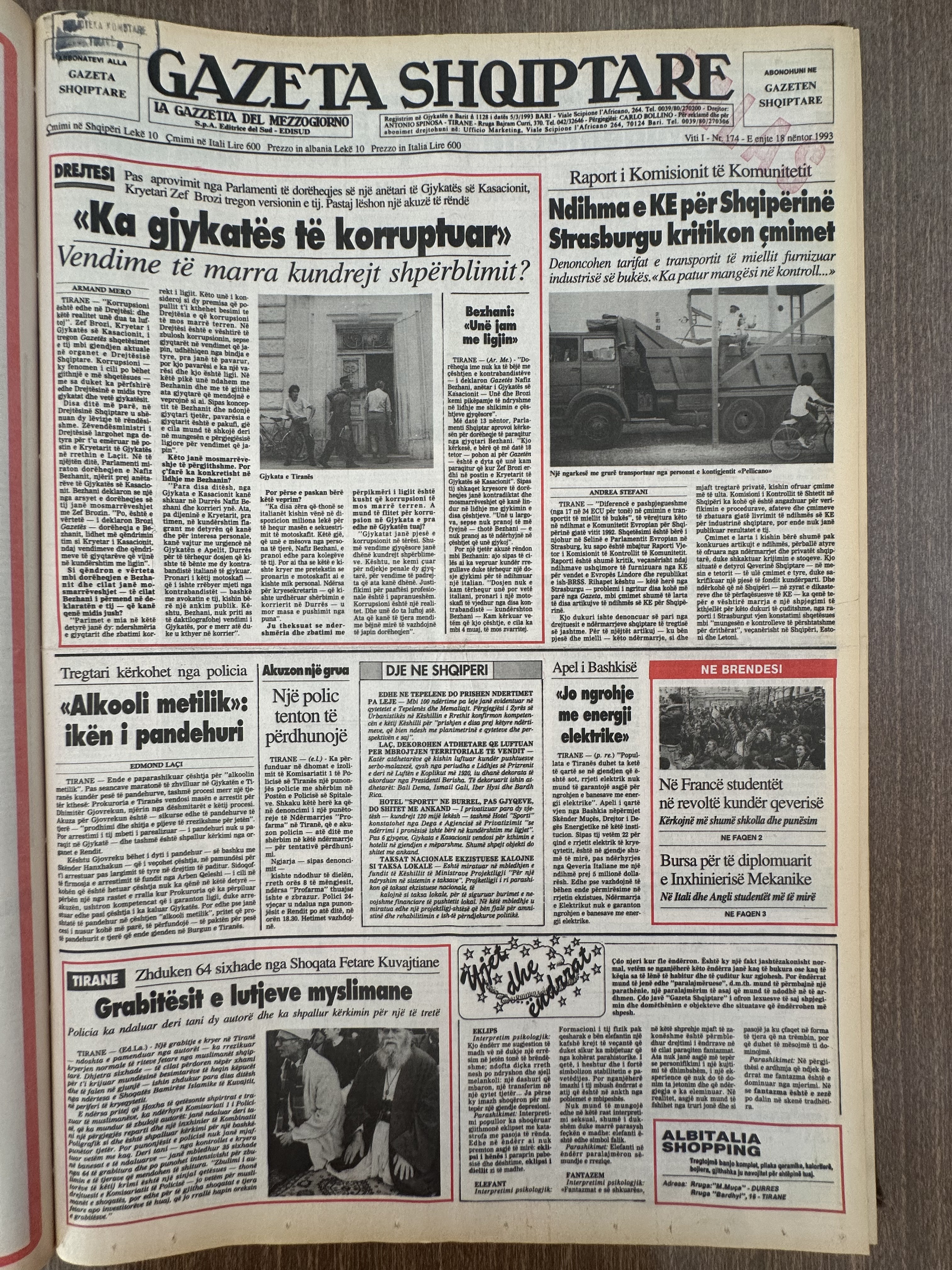 Gazeta Shqiptare 1993-11-18