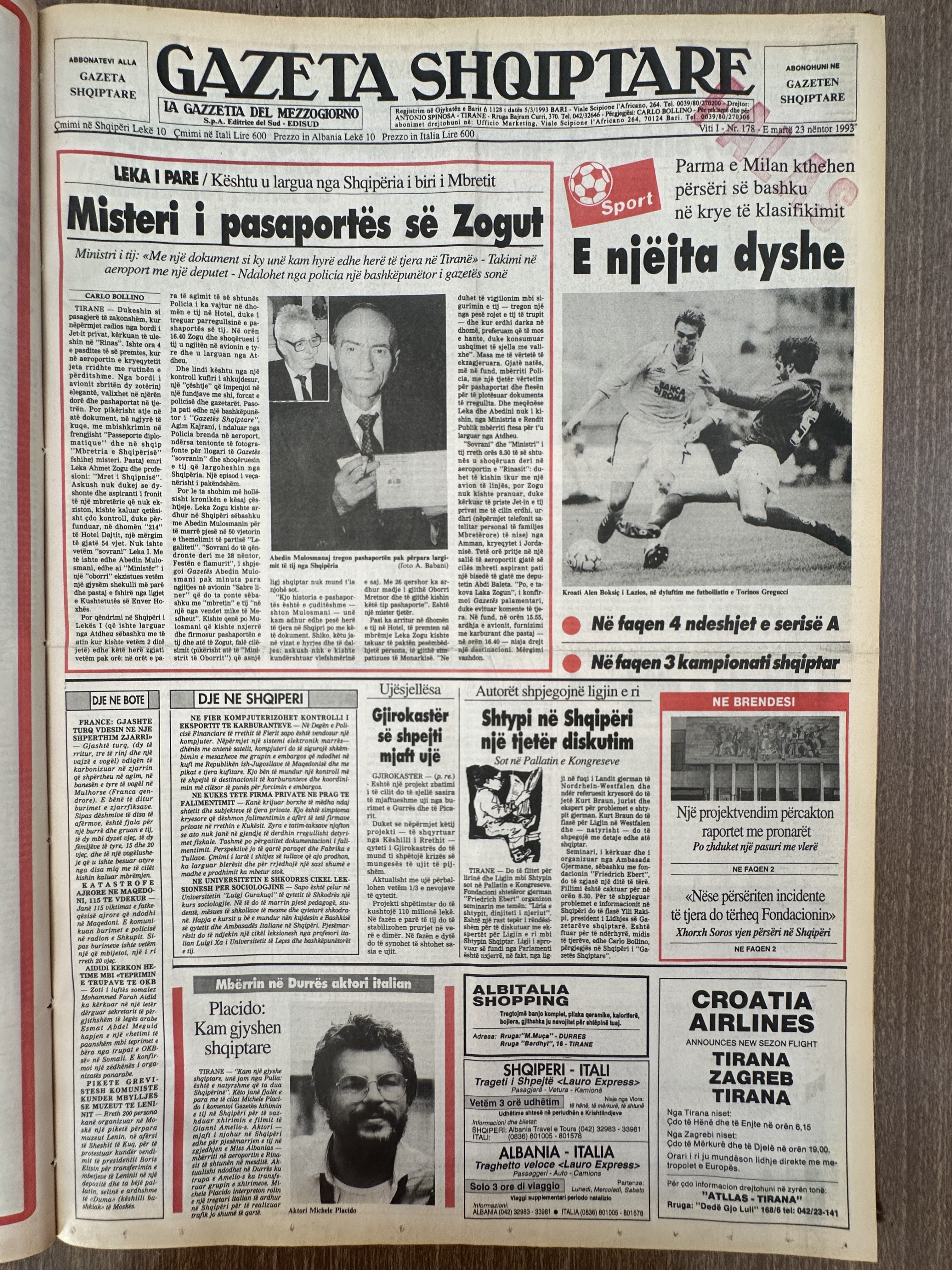Gazeta Shqiptare 1993-11-23