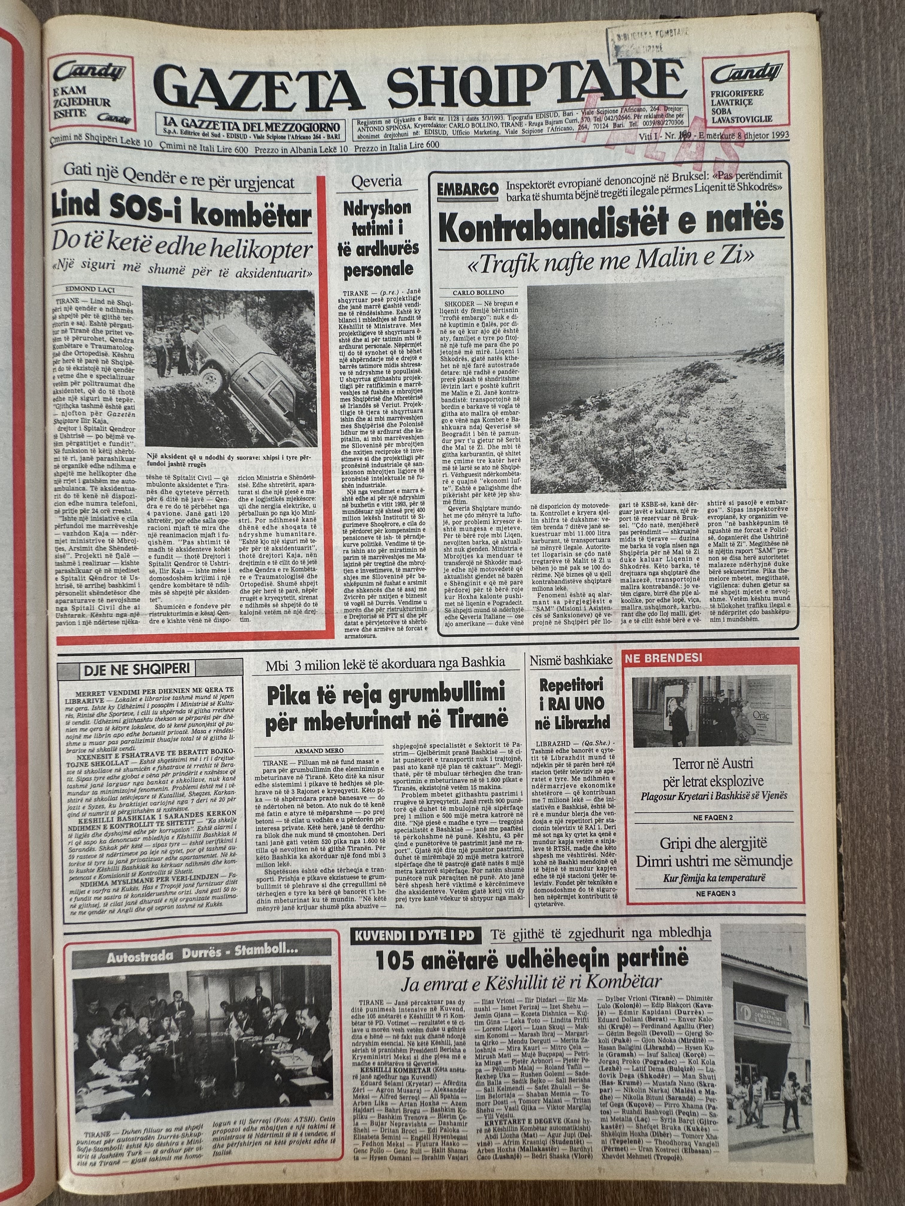 Gazeta Shqiptare 1993-12-08