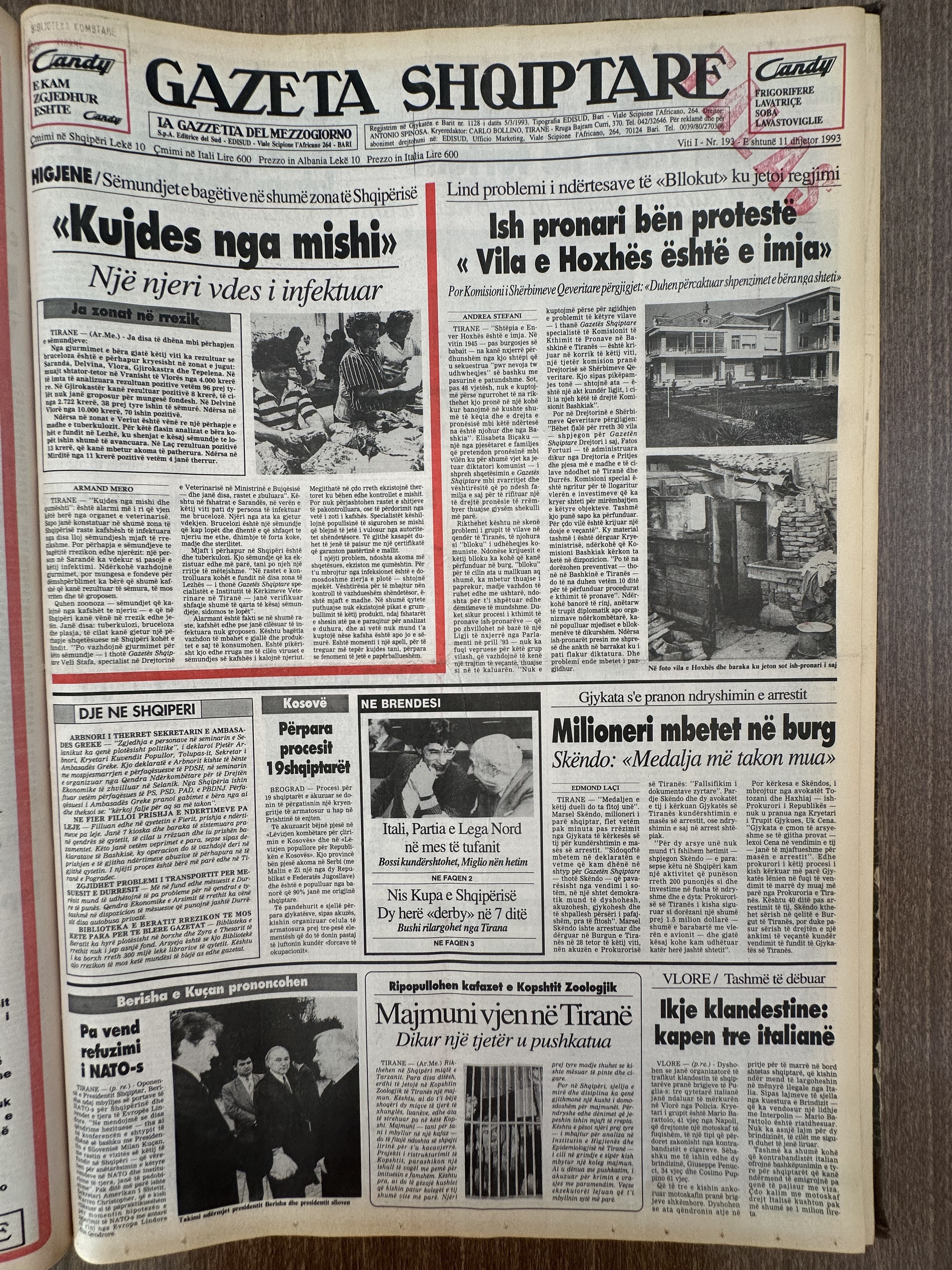 Gazeta Shqiptare 1993-12-11