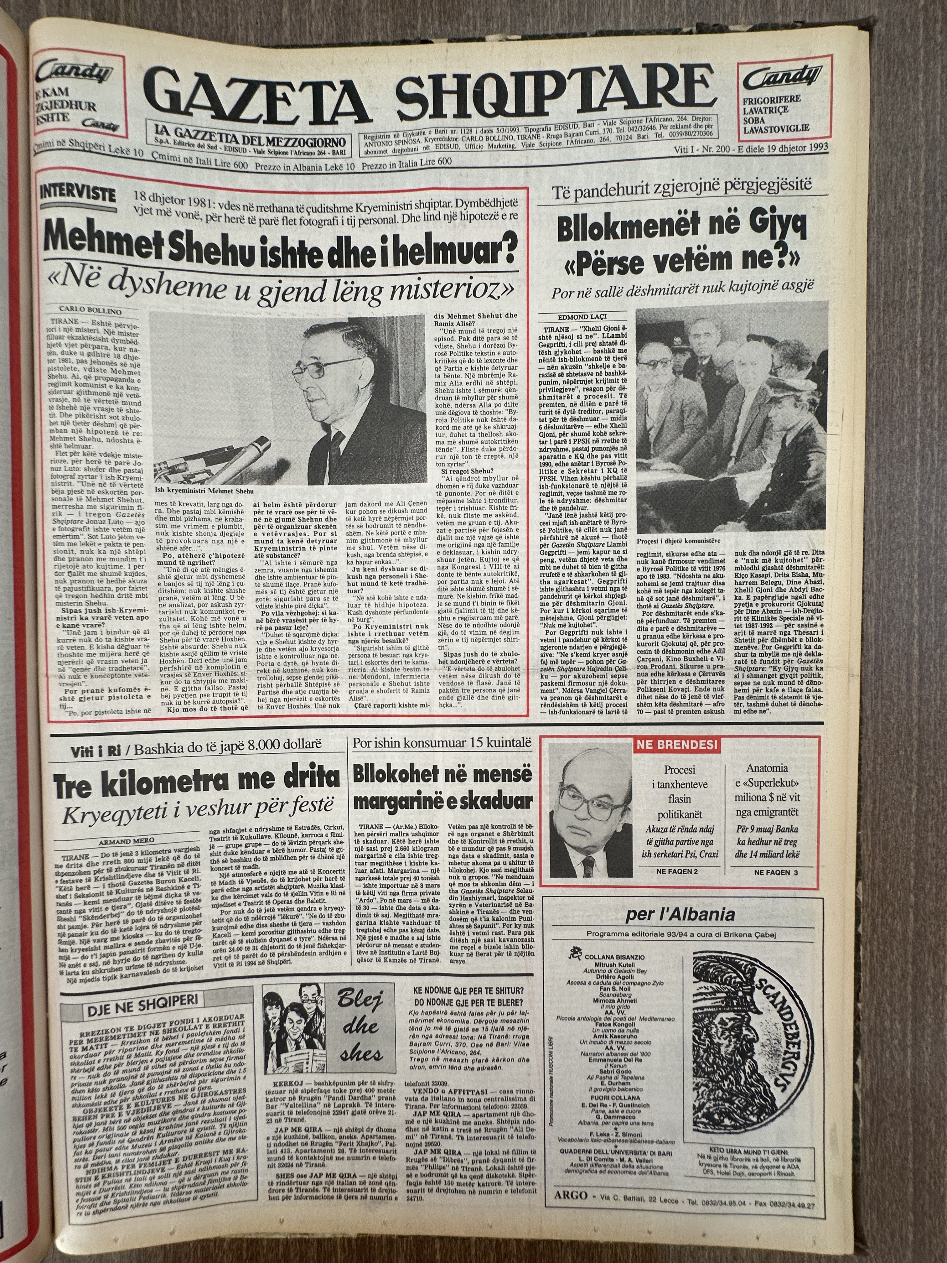 Gazeta Shqiptare 1993-12-19