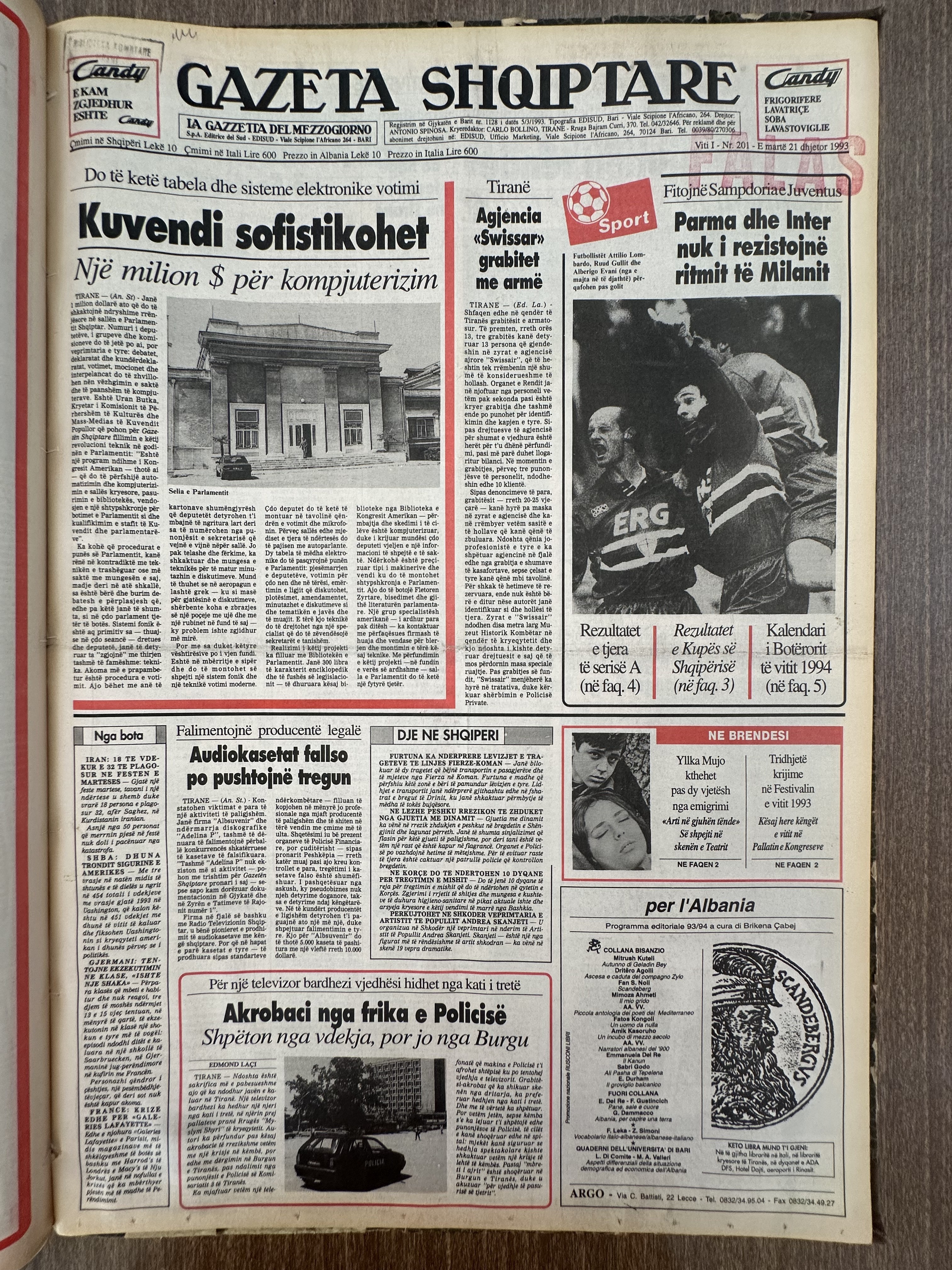 Gazeta Shqiptare 1993-12-21