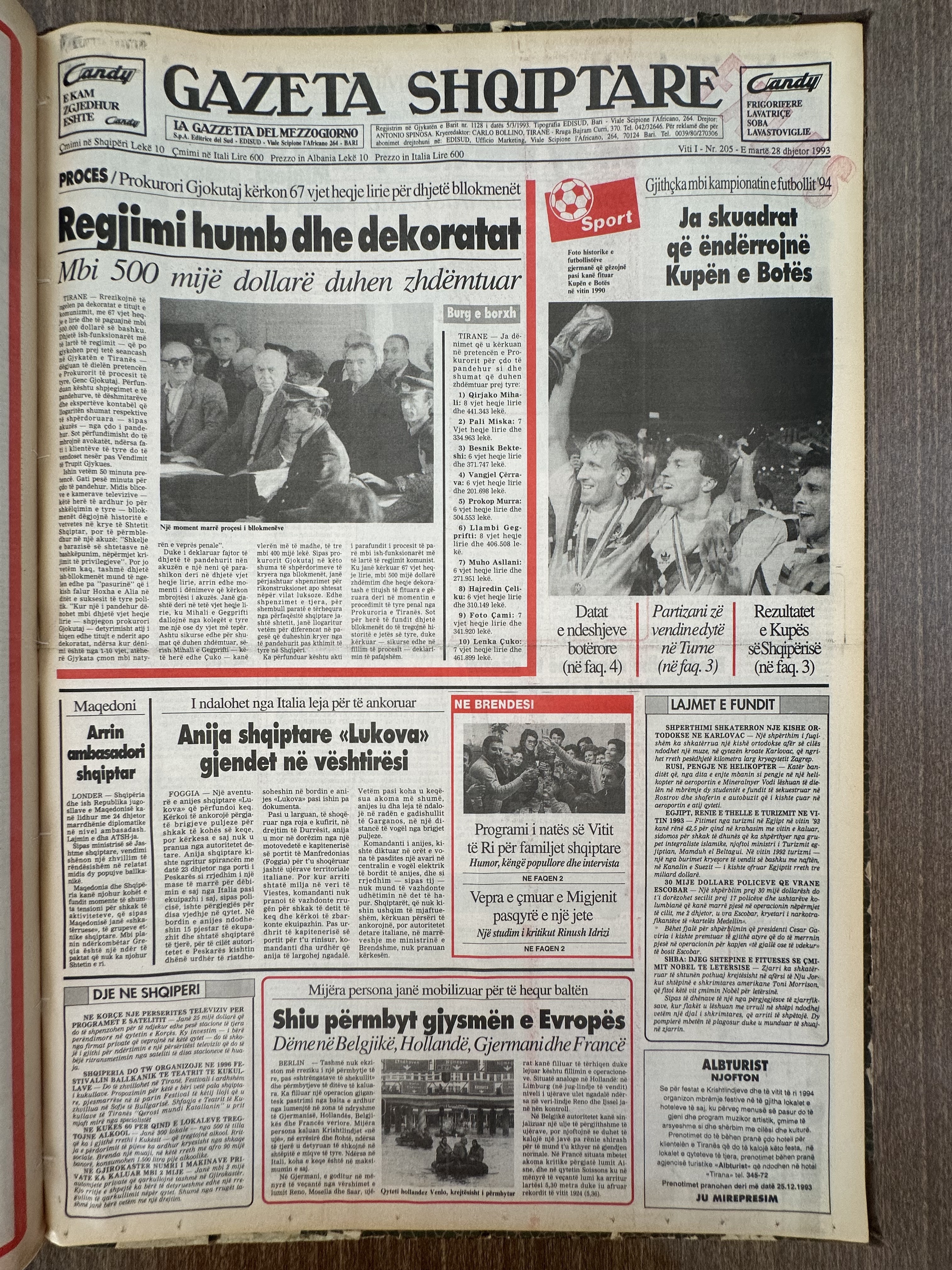 Gazeta Shqiptare 1993-12-28