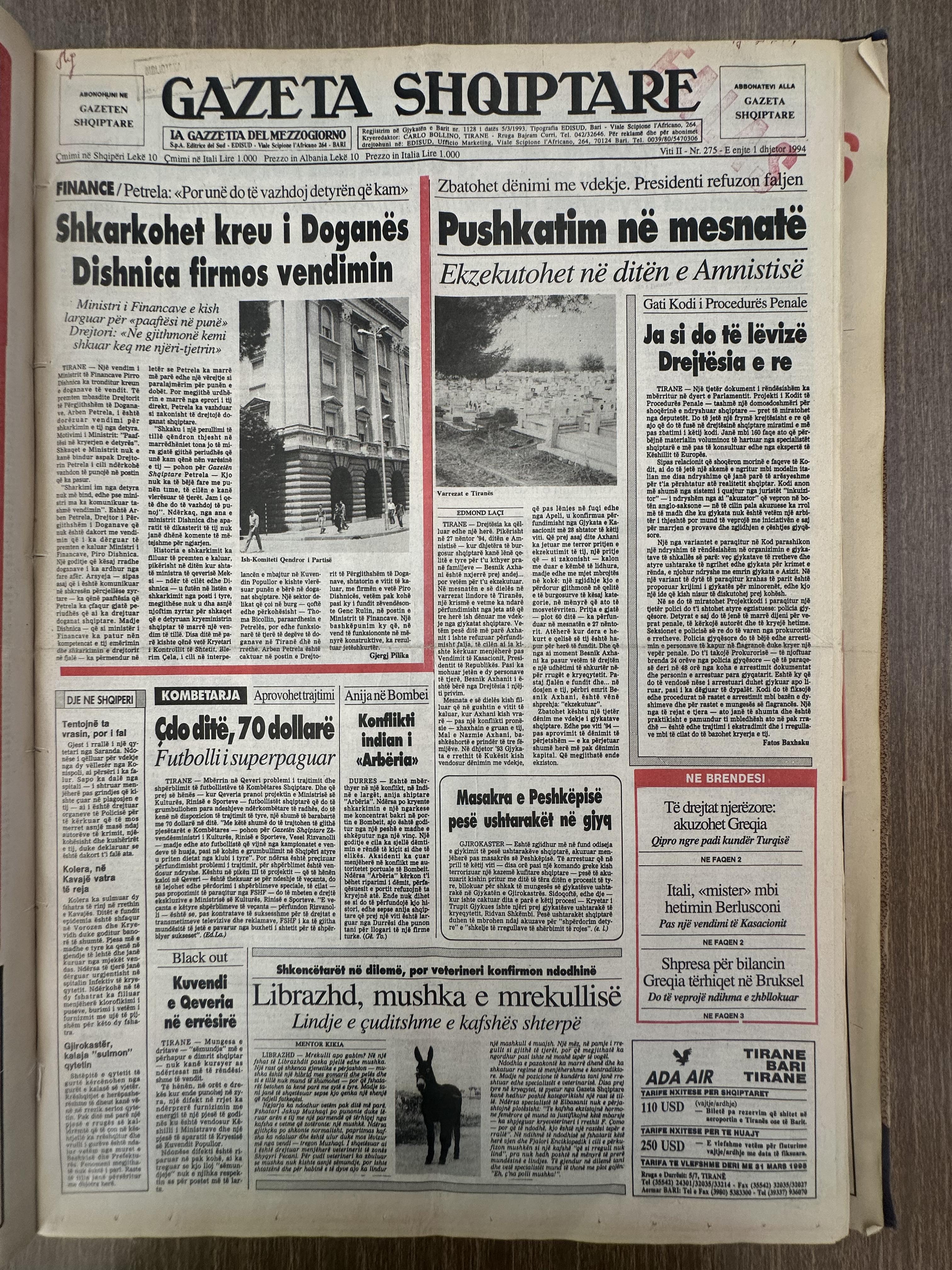 Gazeta Shqiptare 1994-12-01