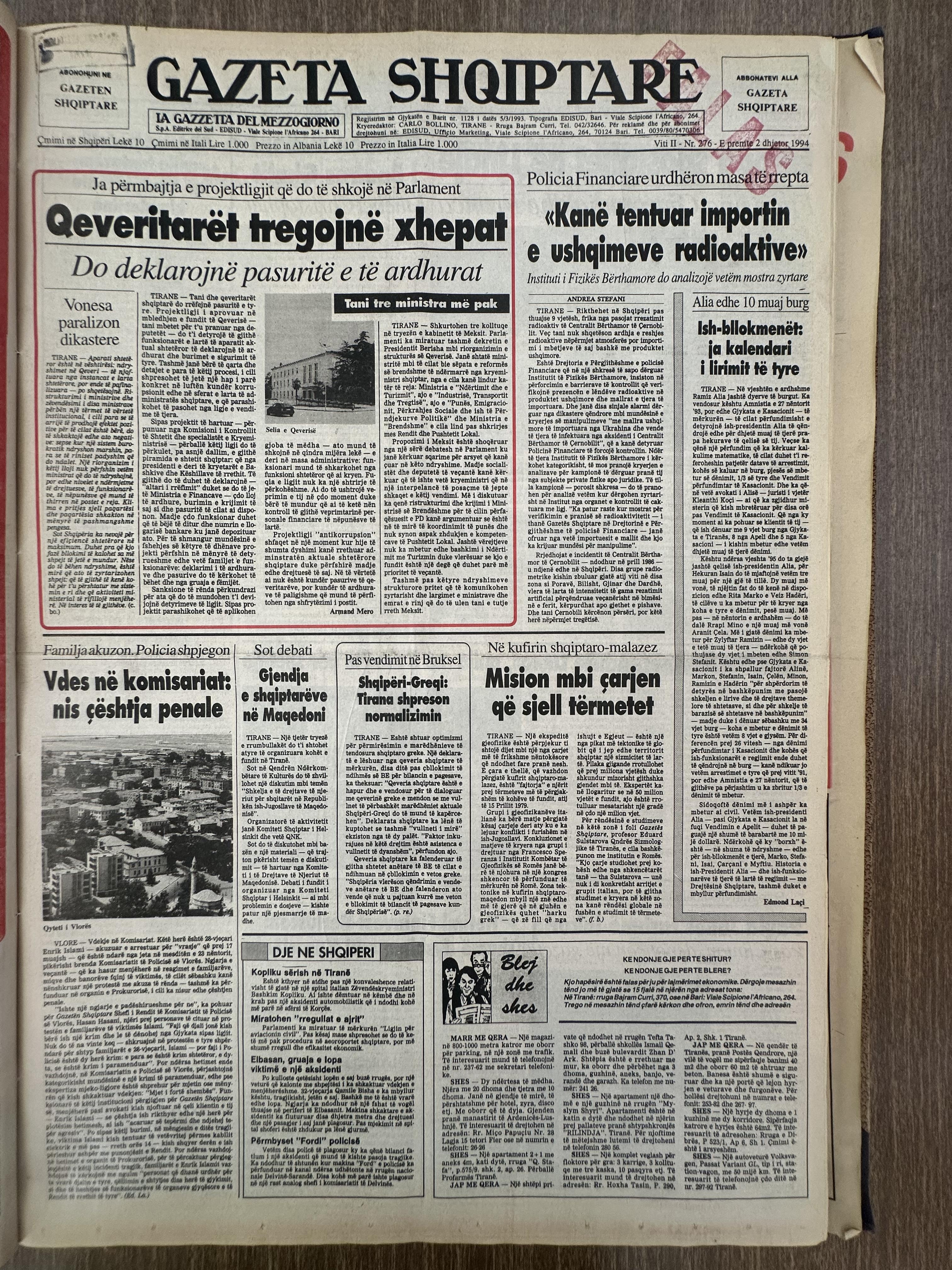 Gazeta Shqiptare 1994-12-02