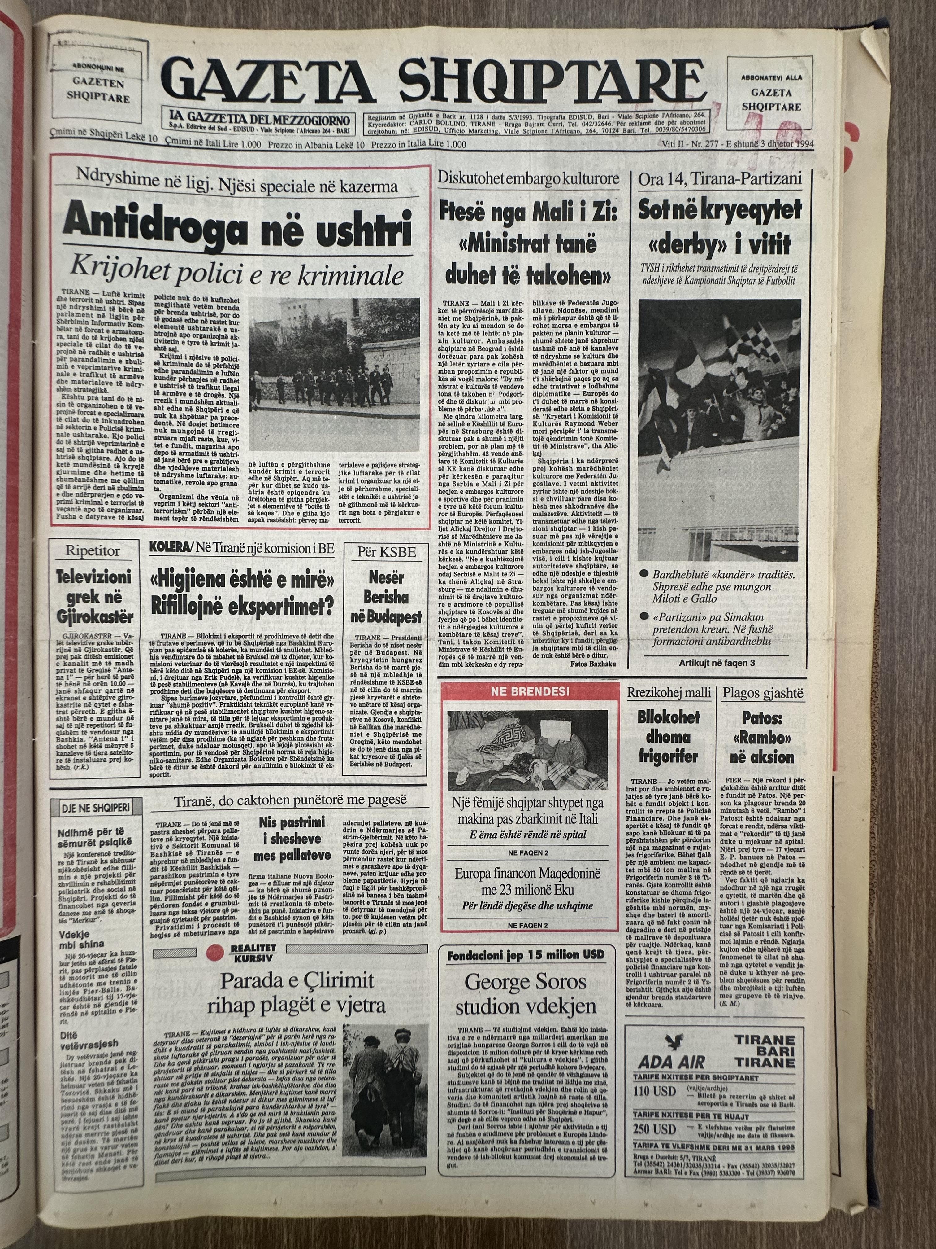 Gazeta Shqiptare 1994-12-03