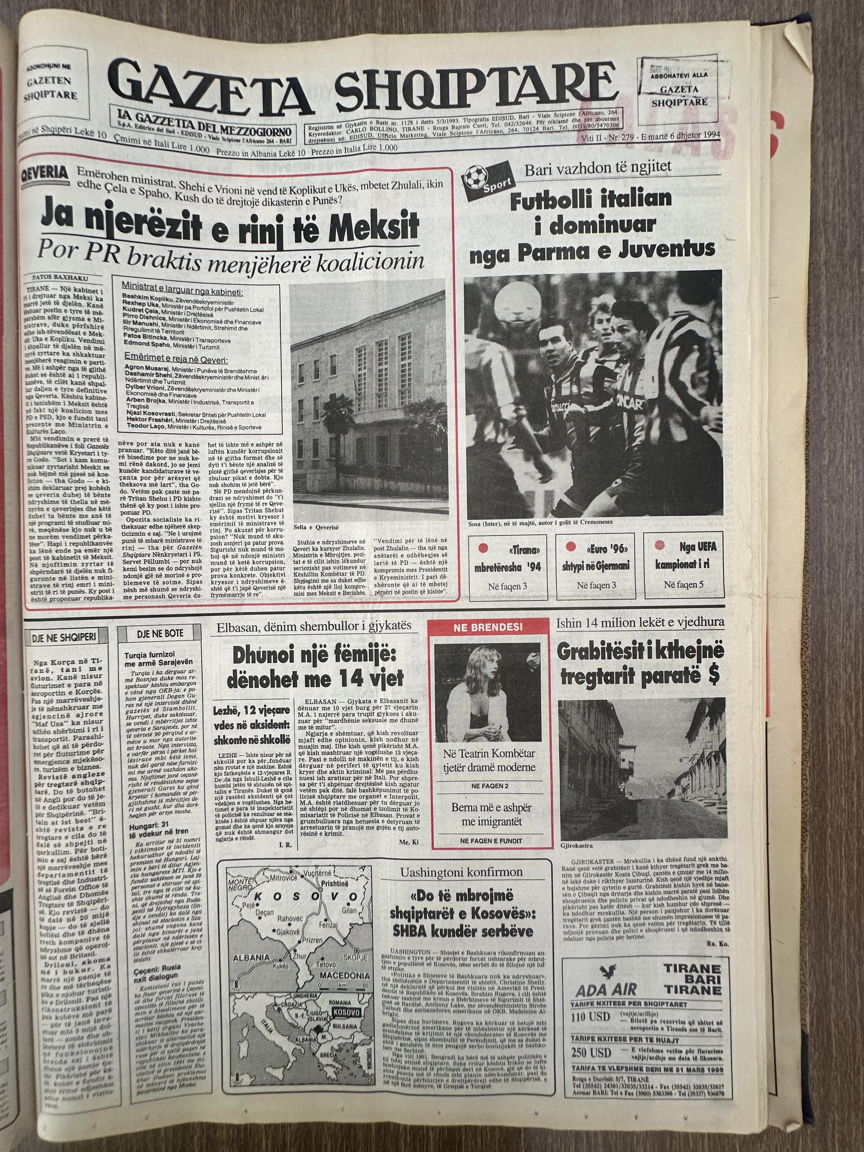 Gazeta Shqiptare 1994-12-06