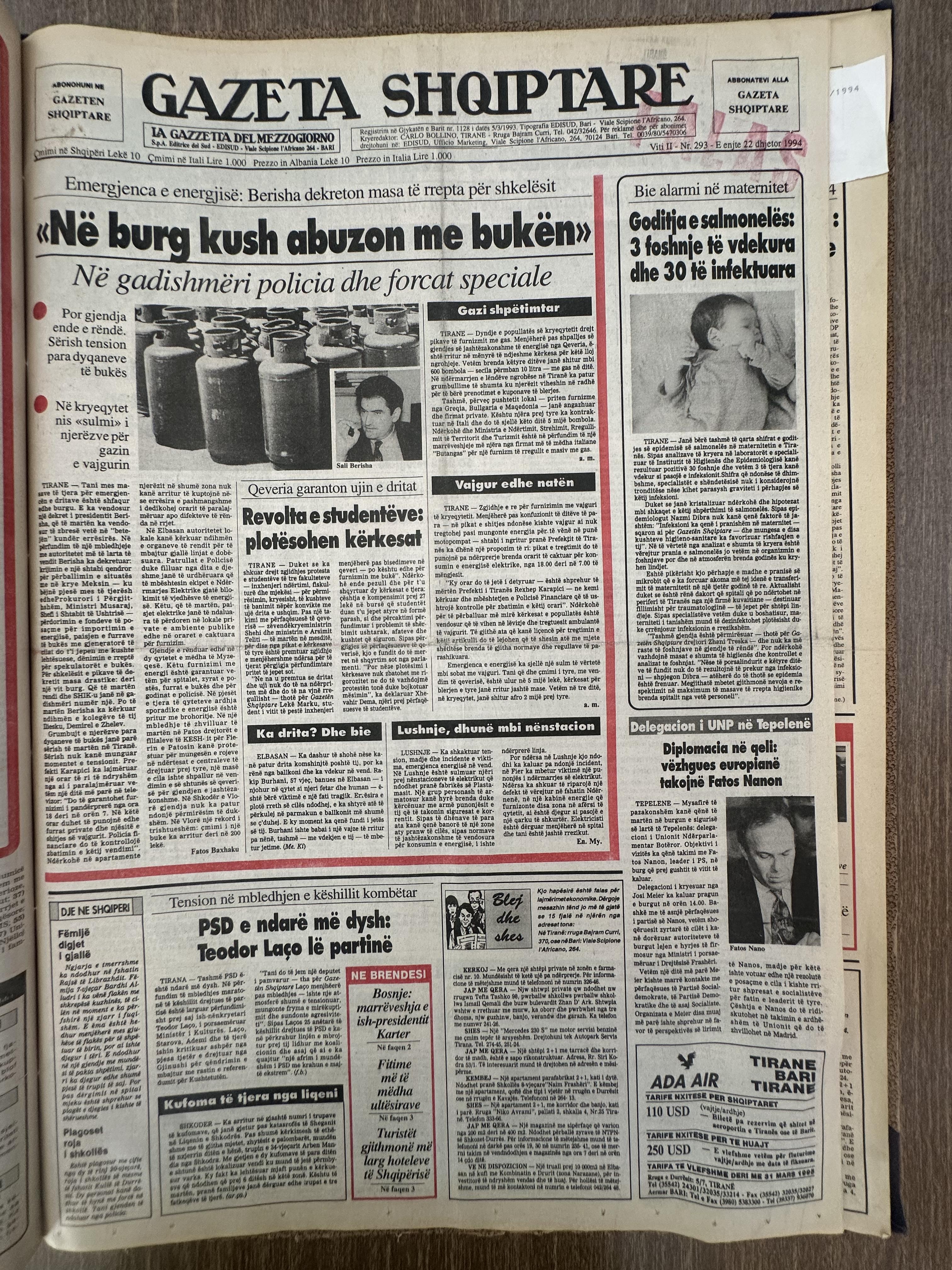 Gazeta Shqiptare 1994-12-22